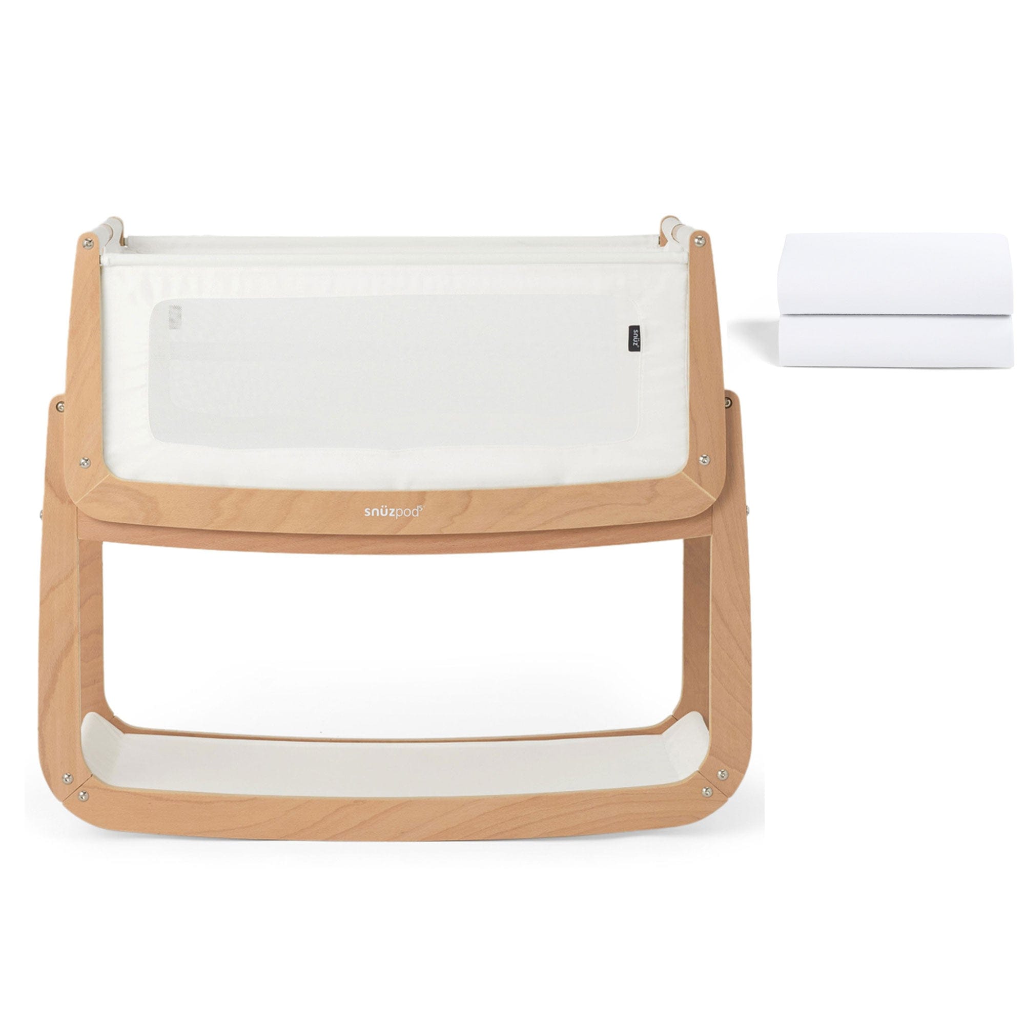 SnuzPod 5 Bedside Crib in Natural Cribs FN050C-01 5061061510261