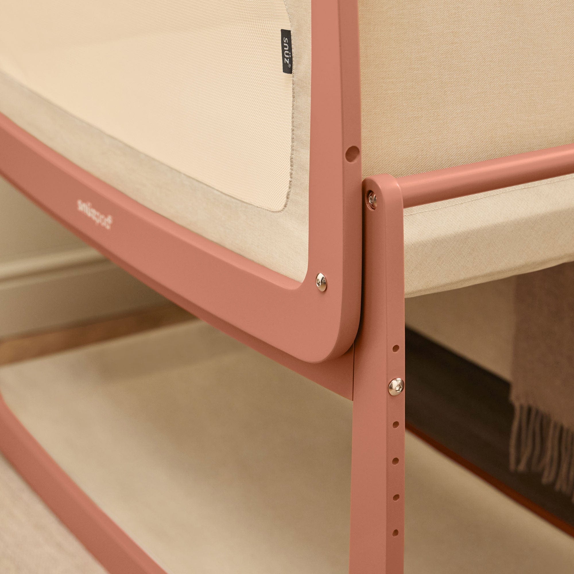 SnuzPod 5 Bedside Crib in Terracotta Cribs