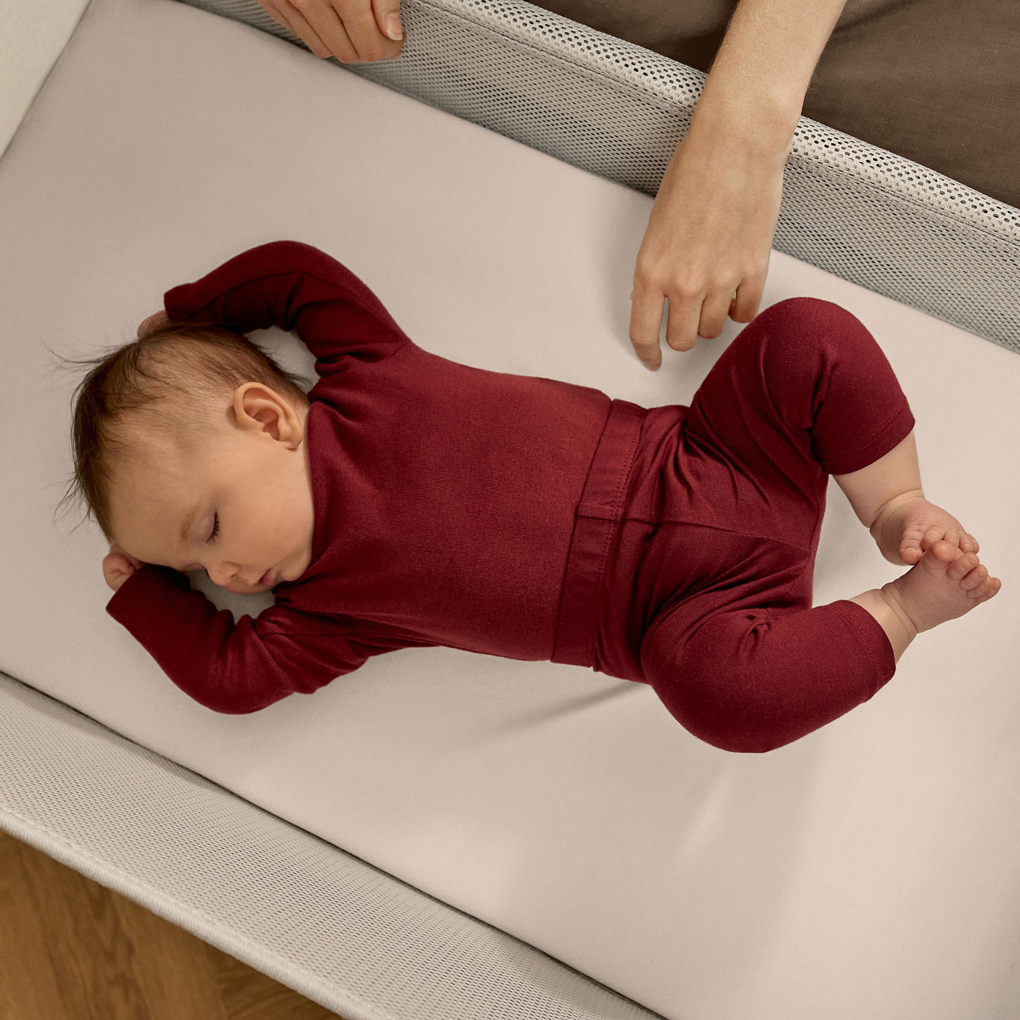 SnuzPod Studio Bedside Crib in Florence Ember Cribs FN032L 5061061517581