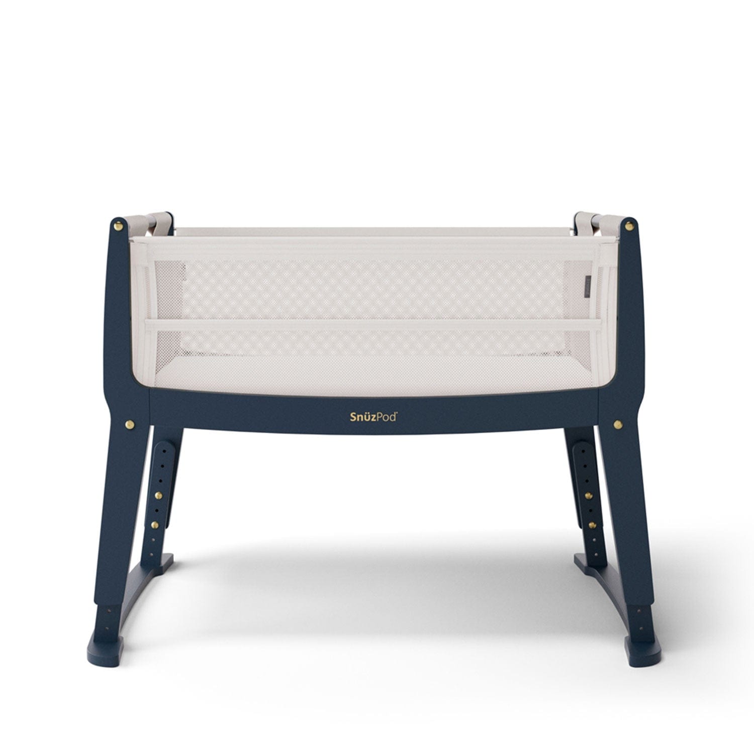 SnuzPod Studio Bedside Crib in London Navy Cribs FN032G 5060730247040