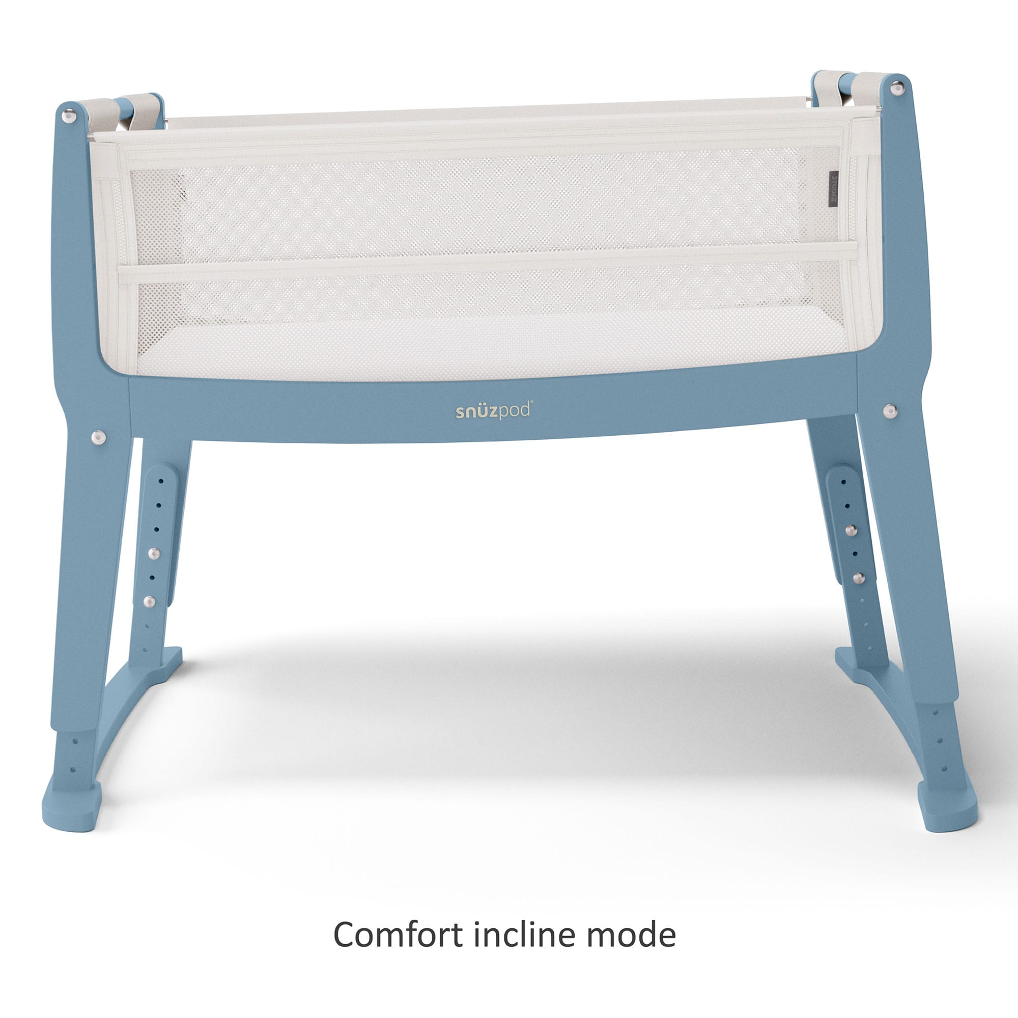 SnuzPod Studio Bedside Crib in Santorini Sky Cribs FN032K 5061061517604