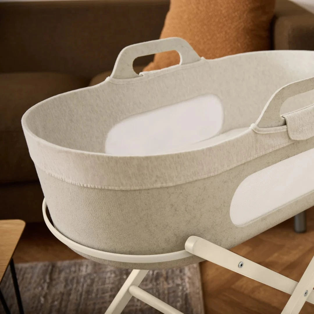 SnüzPod Baskit with Cashmere Stand in Barley Moses Baskets & Stands FSB001DF 5061061510384