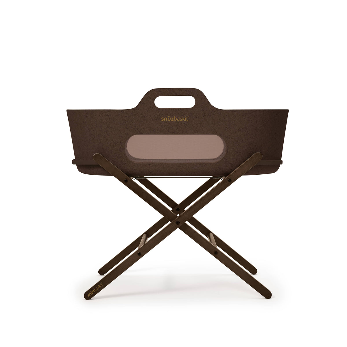 SnüzPod Baskit with Ebony Stand in Chocolate Moses Baskets & Stands FSB001GH 5061061518465