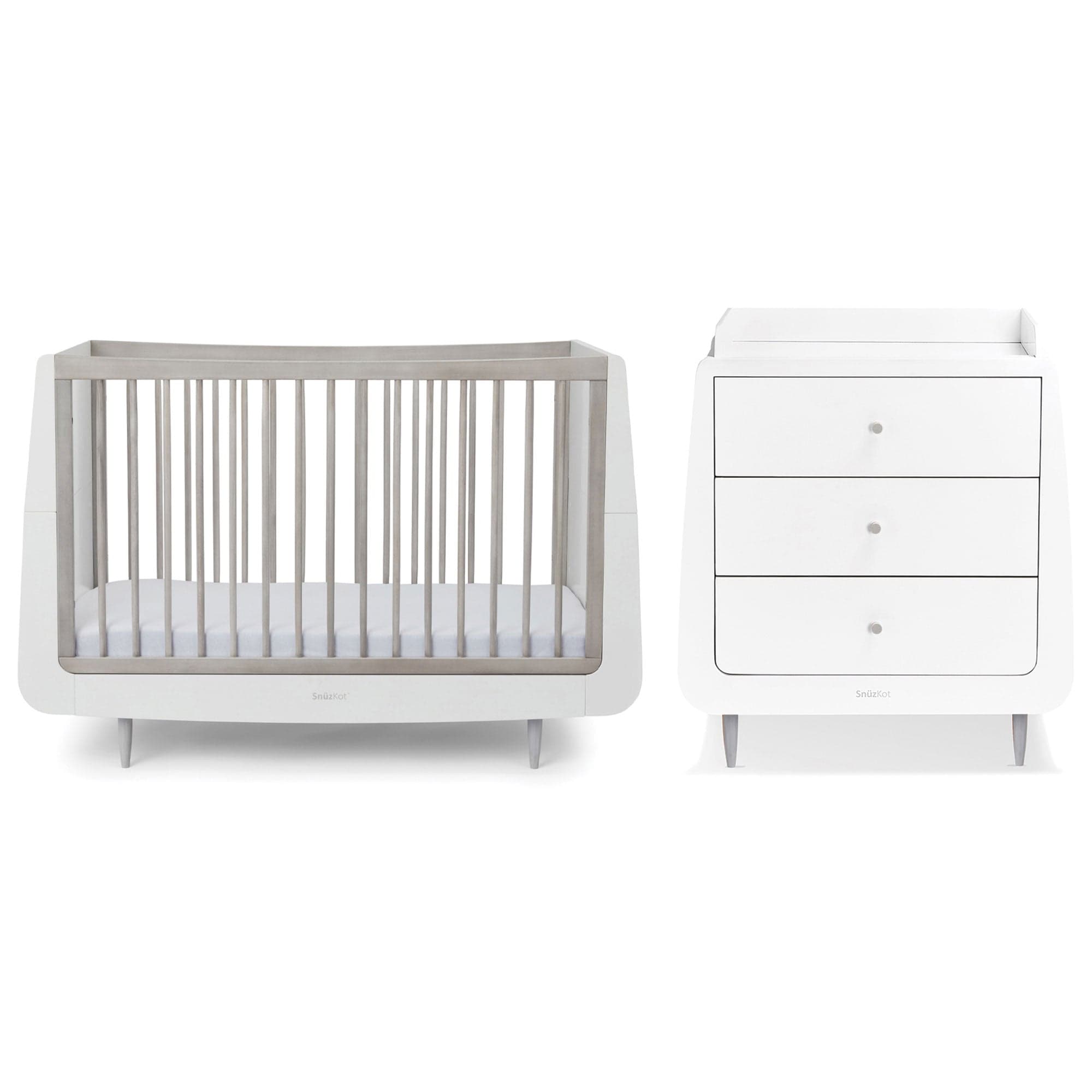 SnüzKot Skandi 2 Piece Nursery Furniture Set in Silver Birch Nursery Room Sets FN007NM 5060730245633
