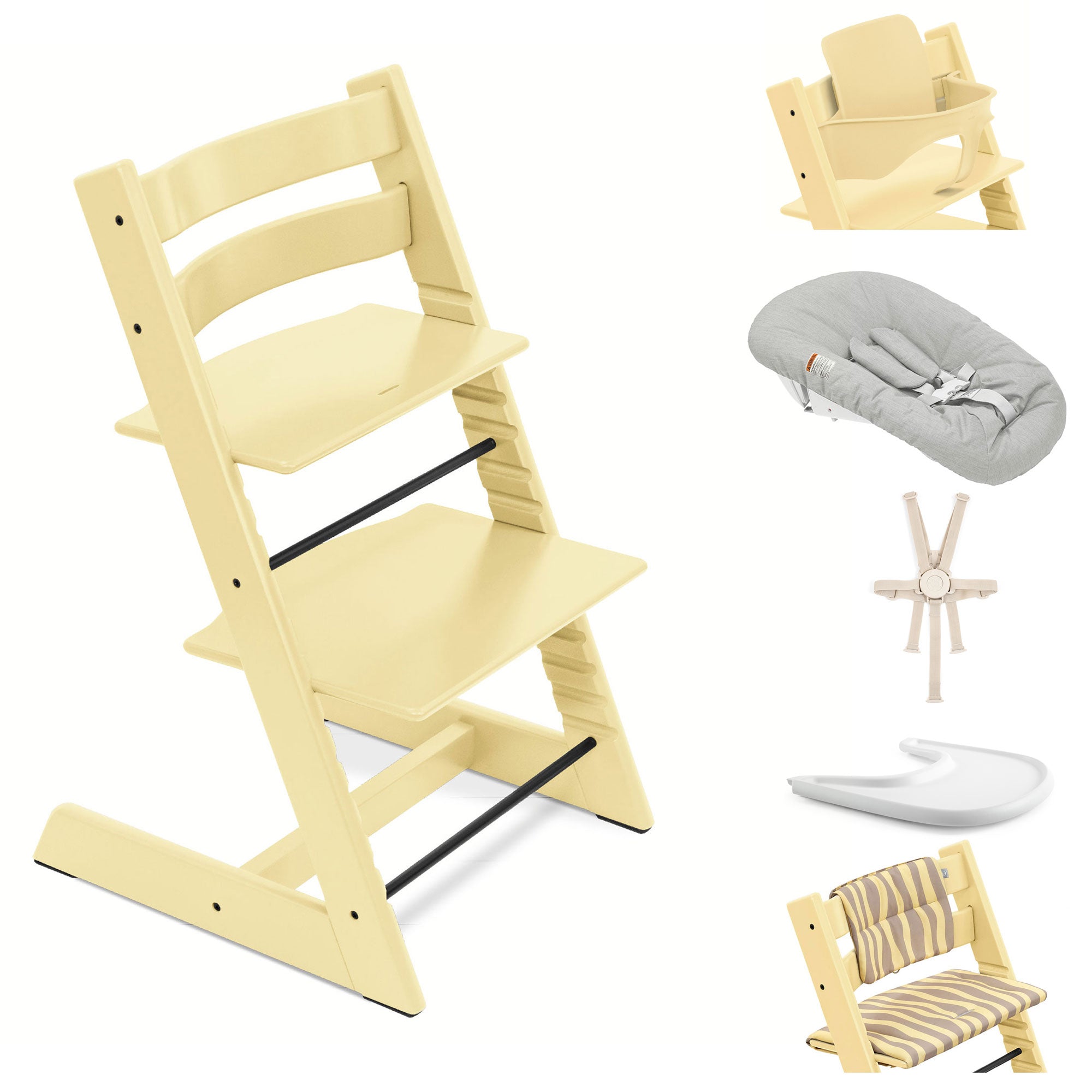 Stokke Tripp Trapp Highchair Complete Bundle in Lemon Yellow Baby Highchairs 100148-5 7040351001489