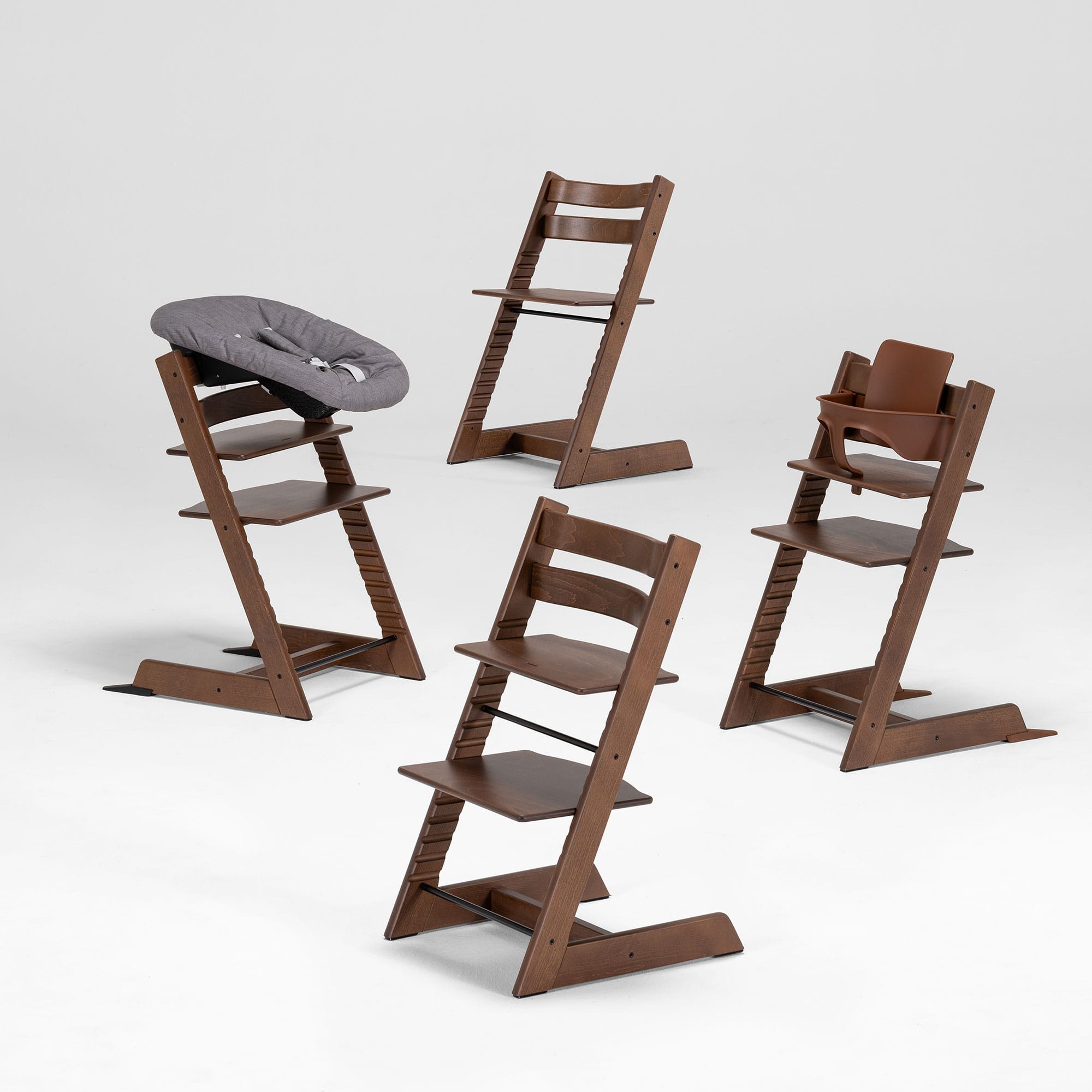 Stokke Tripp Trapp Highchair Complete Bundle in Warm Brown Baby Highchairs 21308-CMPL-WB 7040351001434