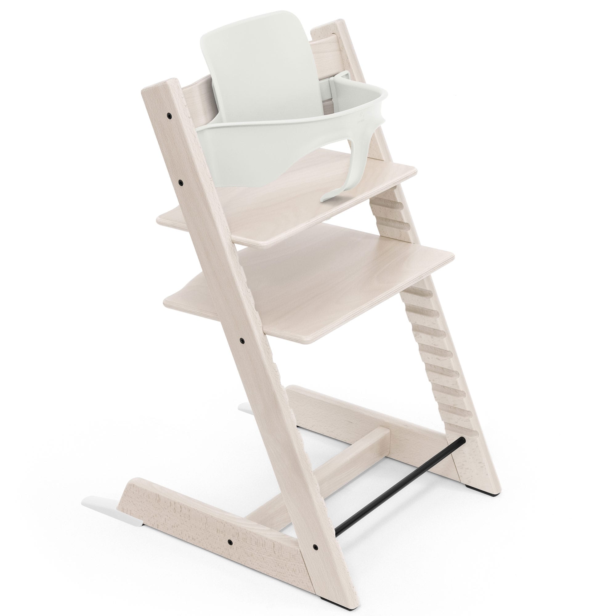 Stokke Tripp Trapp Highchair Complete Bundle in Whitewash Baby Highchairs 21308-CMPL-WW 7040351001052