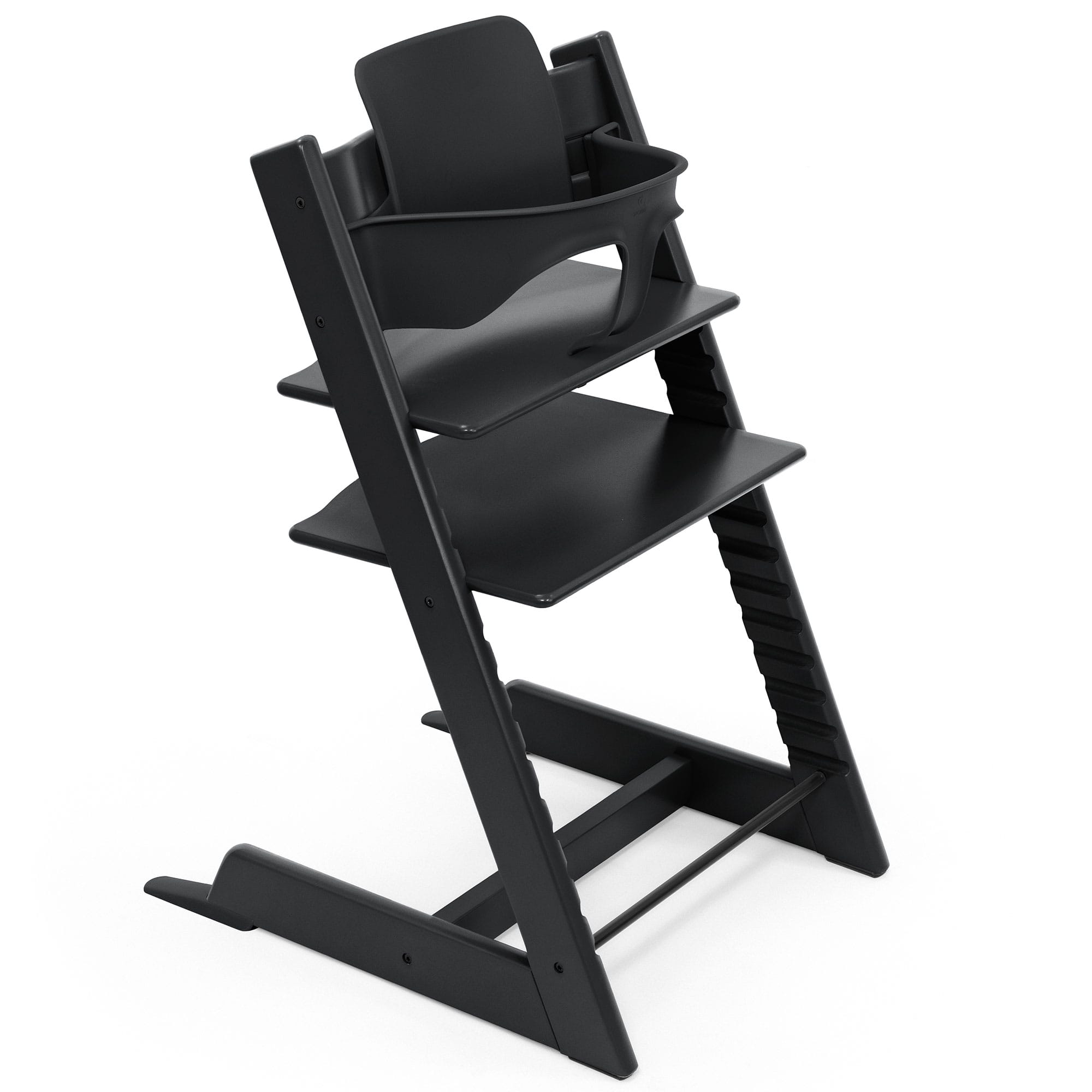 Stokke Tripp Trapp Highchair Newborn & Baby Set Bundle in Black Baby Highchairs 21168-CHR-NBN-BBY-BL 7040351001038