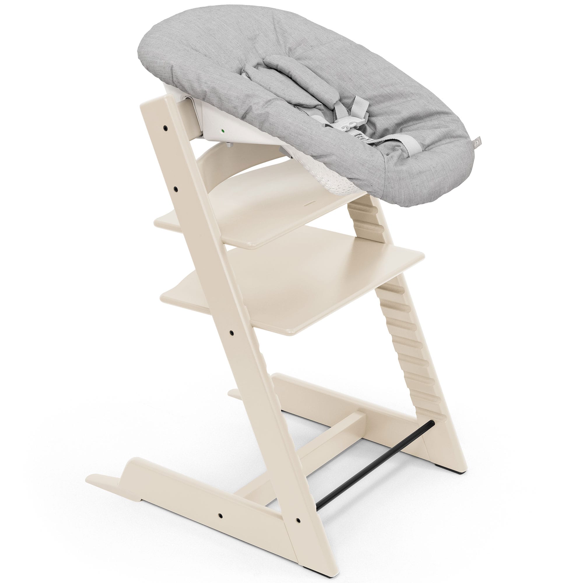 Stokke Tripp Trapp Highchair Newborn & Baby Set Bundle in Vanilla White Baby Highchairs 21168-CHR-NBN-BBY-VW 7040351001427