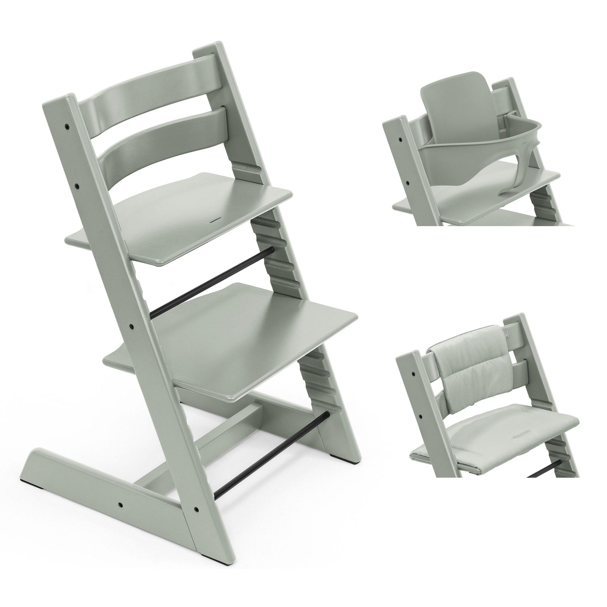 stokke tripp trapp colours Stokke Tripp Trapp Highchair with Cushion & Baby Set in Glacier Green