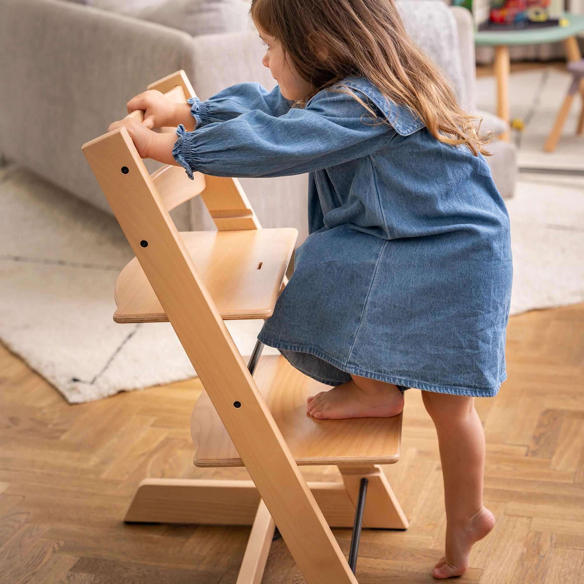 Stokke Tripp Trapp Highchair with Cushion & Baby Set in Natural Baby Highchairs