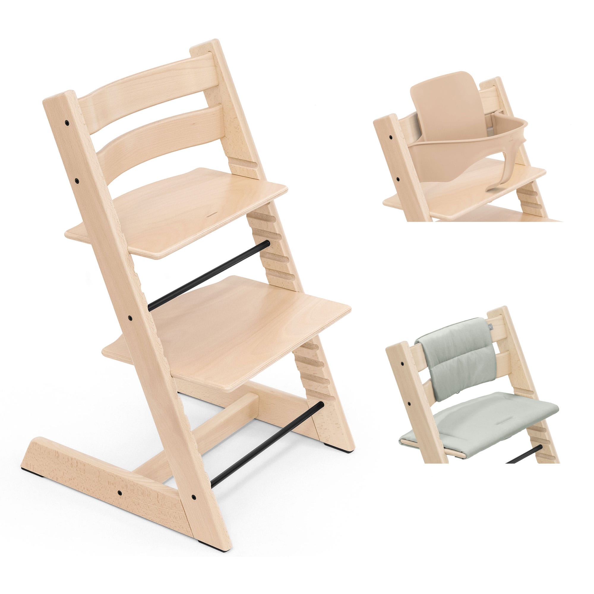 Stokke Tripp Trapp Highchair with Cushion & Baby Set in Natural Baby Highchairs 21198-CHR-CUS-BBY-NT-1 7040351001014