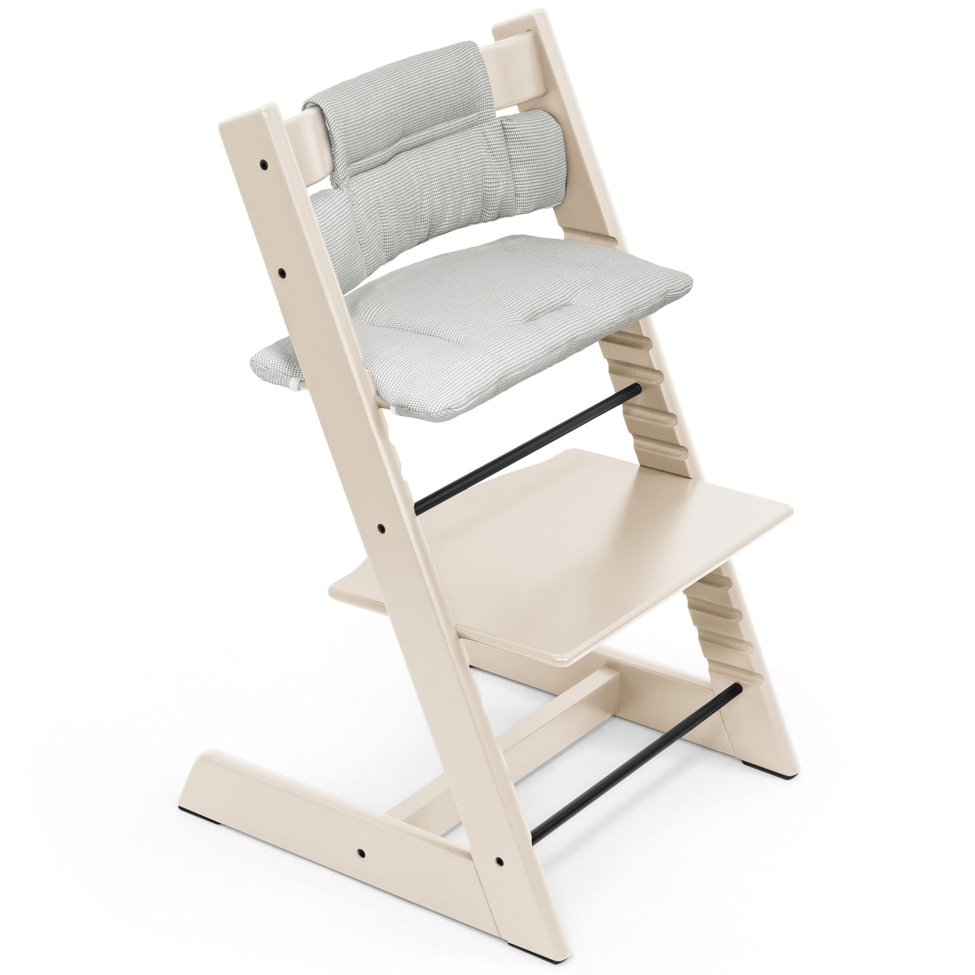 Stokke Tripp Trapp Highchair with Cushion & Baby Set in Vanilla White Baby Highchairs