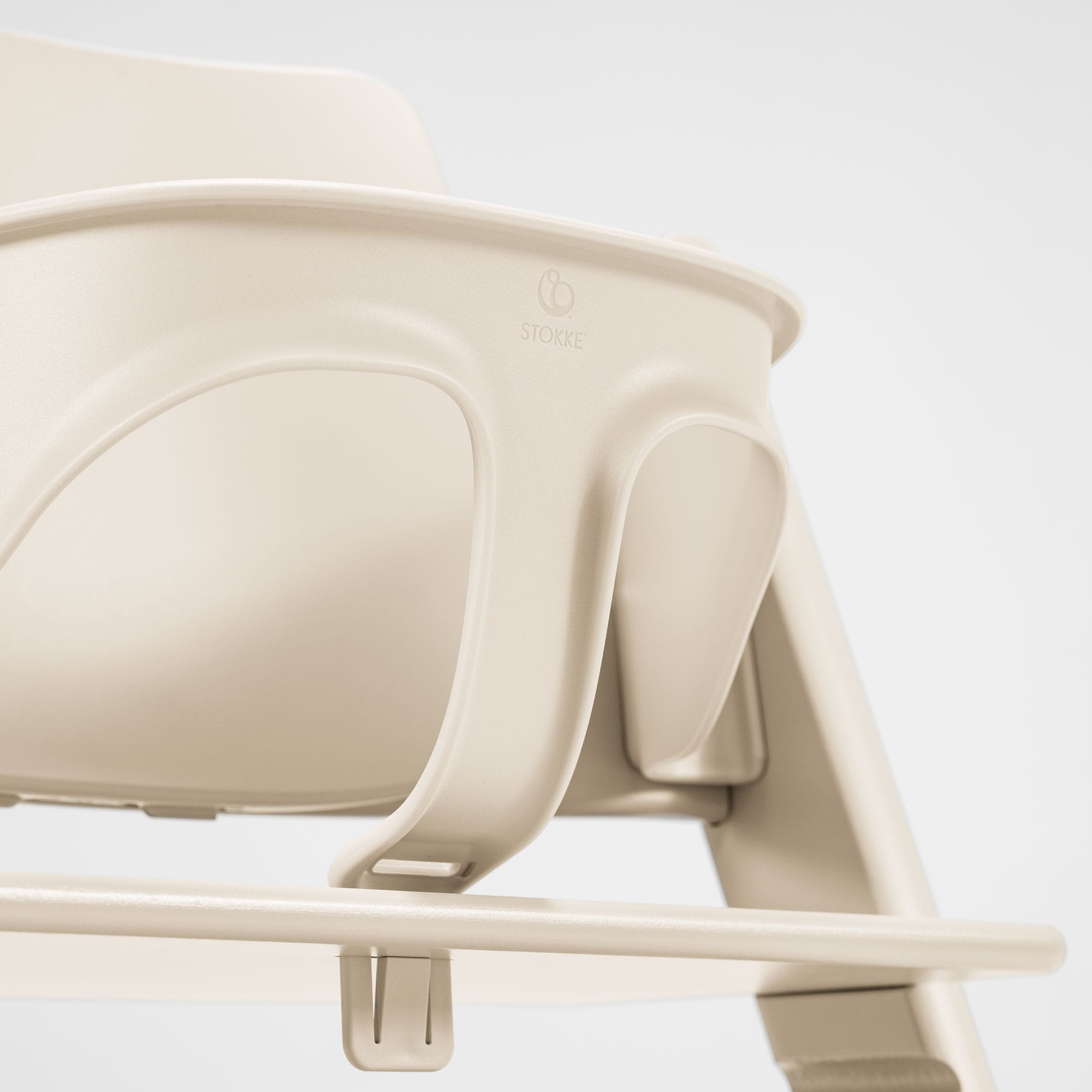 Stokke Tripp Trapp Highchair with Cushion & Baby Set in Vanilla White Baby Highchairs