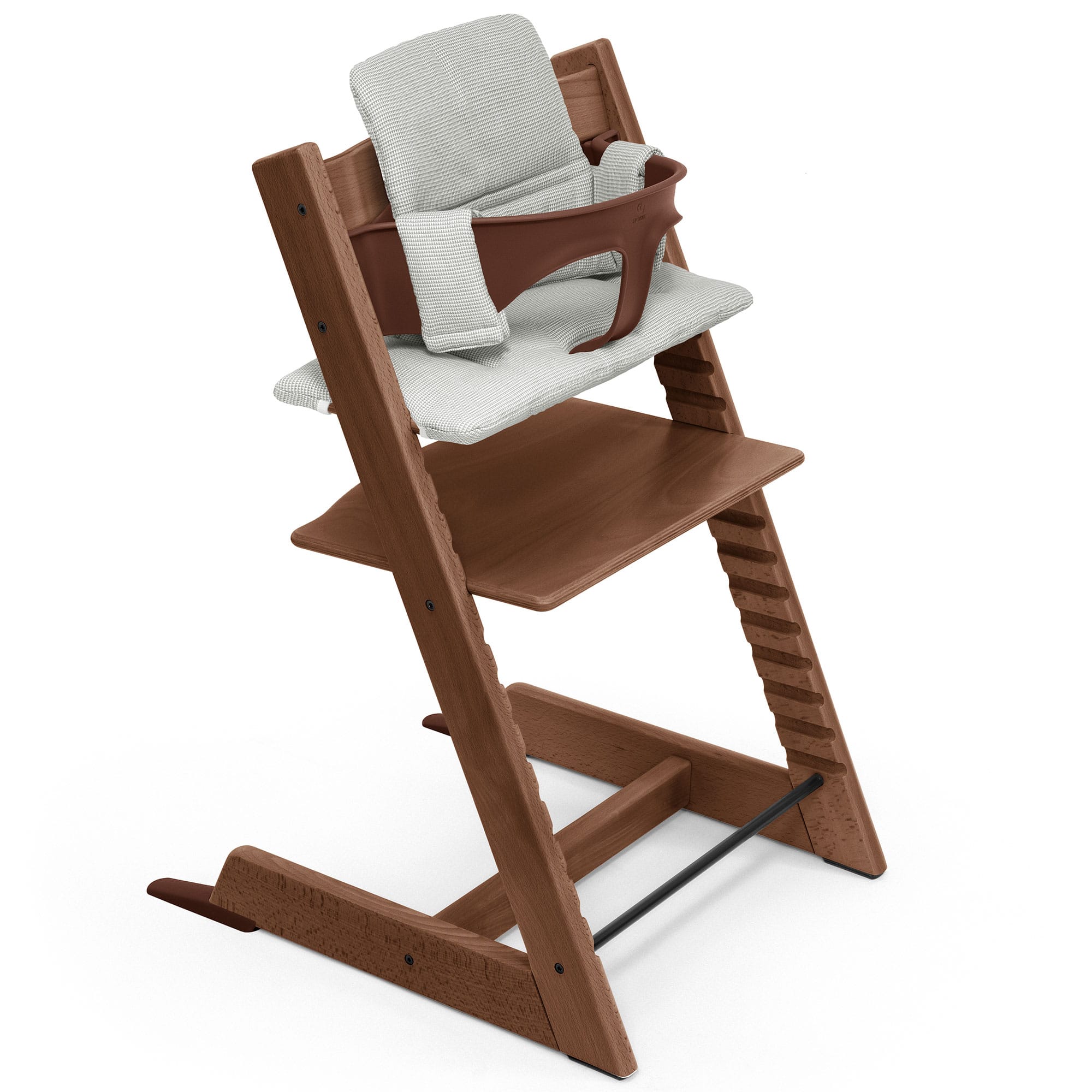 Stokke Tripp Trapp Highchair with Cushion & Baby Set in Warm Brown Baby Highchairs