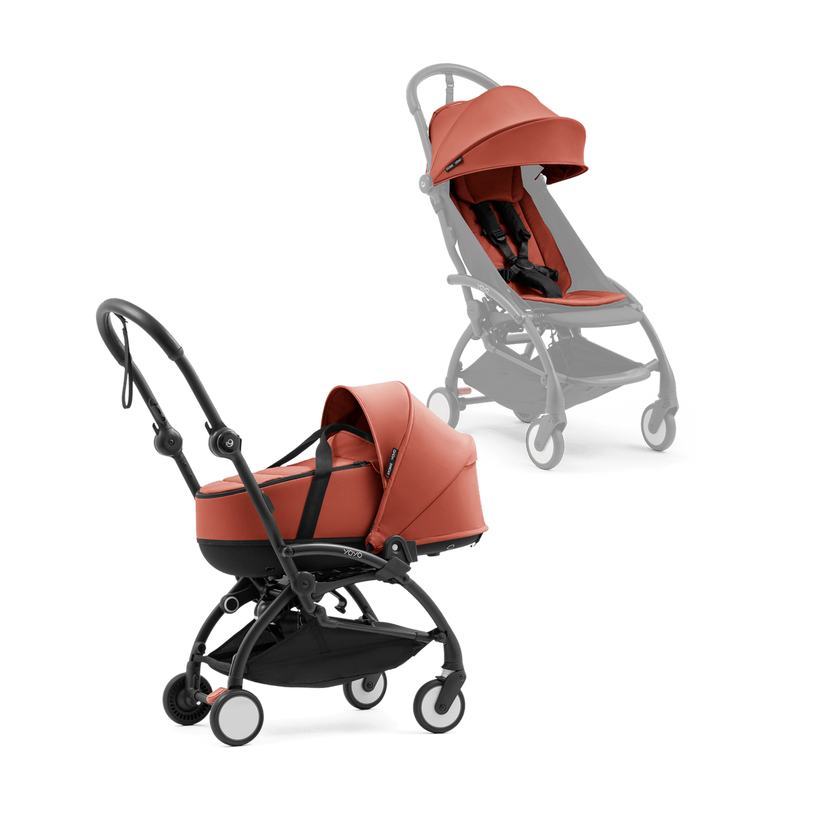YOYO 5 Stroller with Bassinet in Berry Baby Prams 24083-BER 7040356991051
