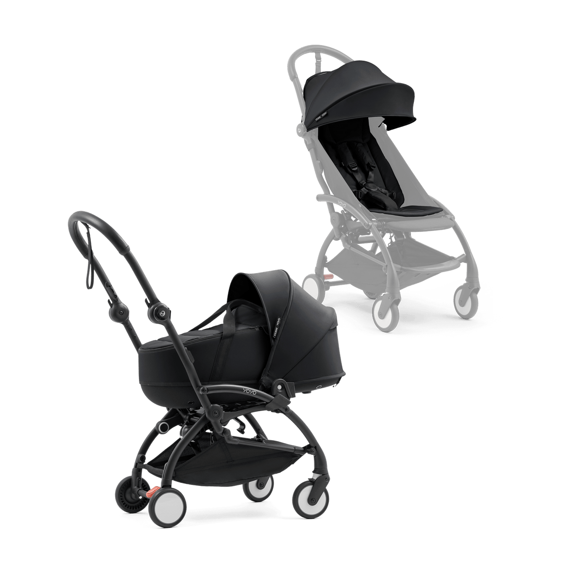 YOYO 5 Stroller with Bassinet in Black Baby Prams