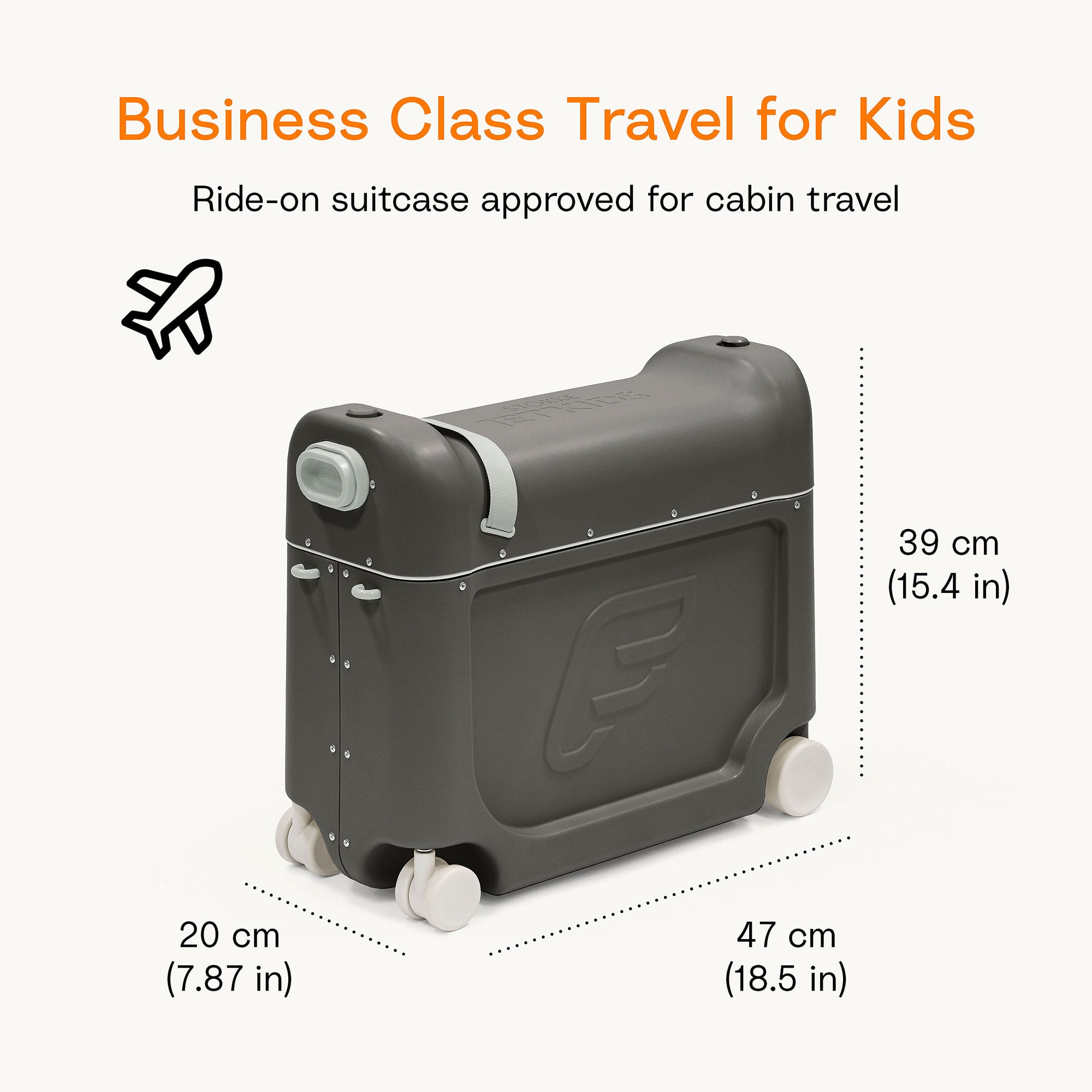 Stokke Jetkids Bed Box in Midnight Grey Buggy & Ride-On Boards 681305 7040356813056