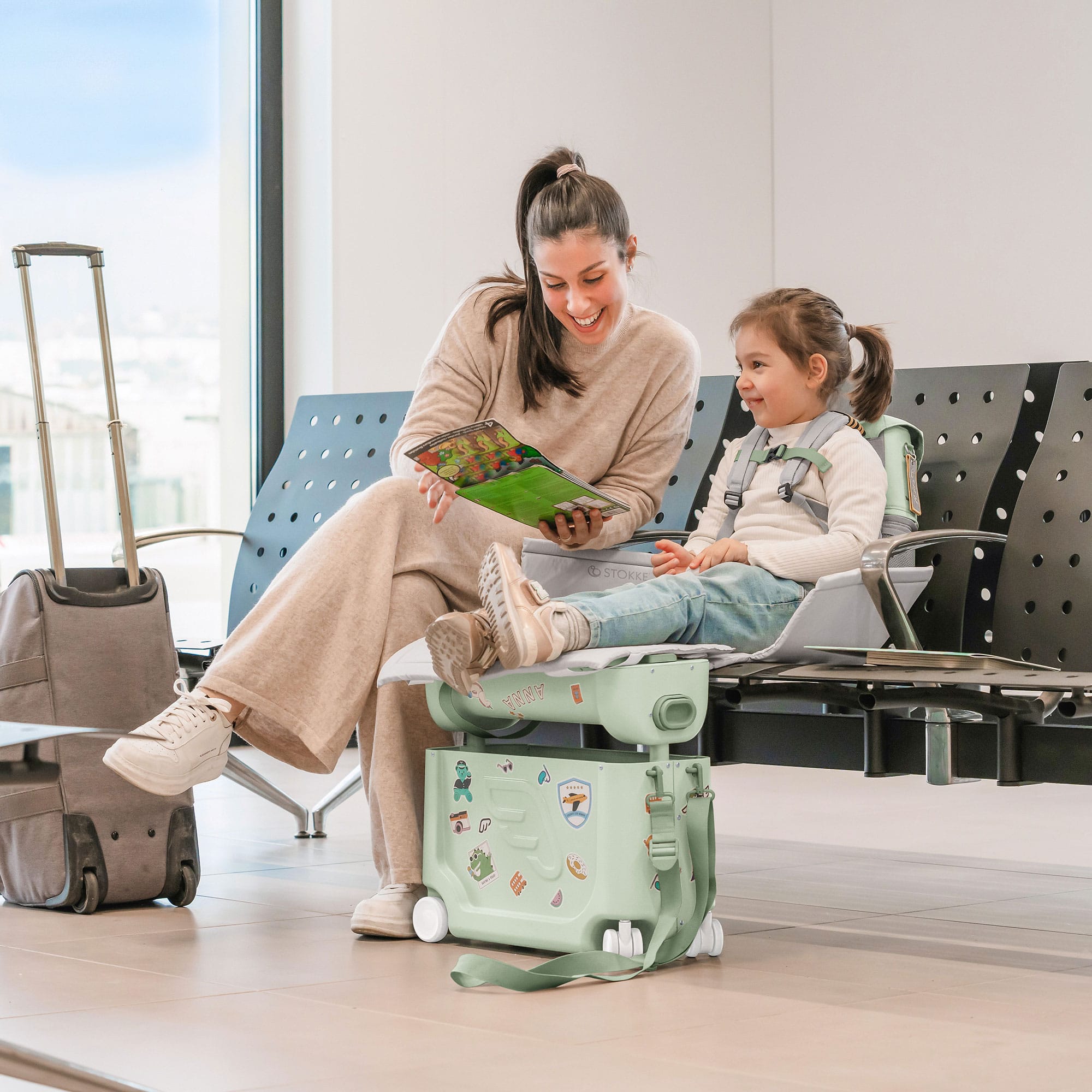 Stokke Jetkids Bed Box in Sea Green Buggy & Ride-On Boards 681303 7040356813032