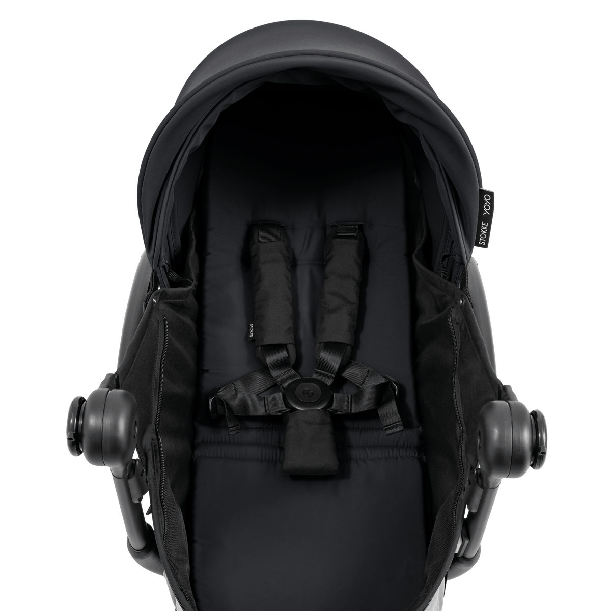 Stokke YOYO 5 Newborn Pack in Black Chassis & Carrycots 715201 7040357152017