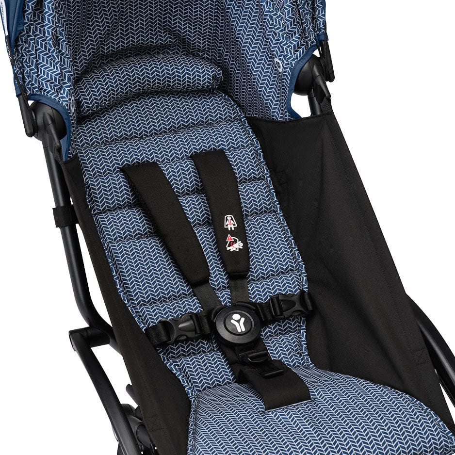 blue stokke stroller Stokke® YOYO³ 6M+ Stroller Black Frame in Air France Blue