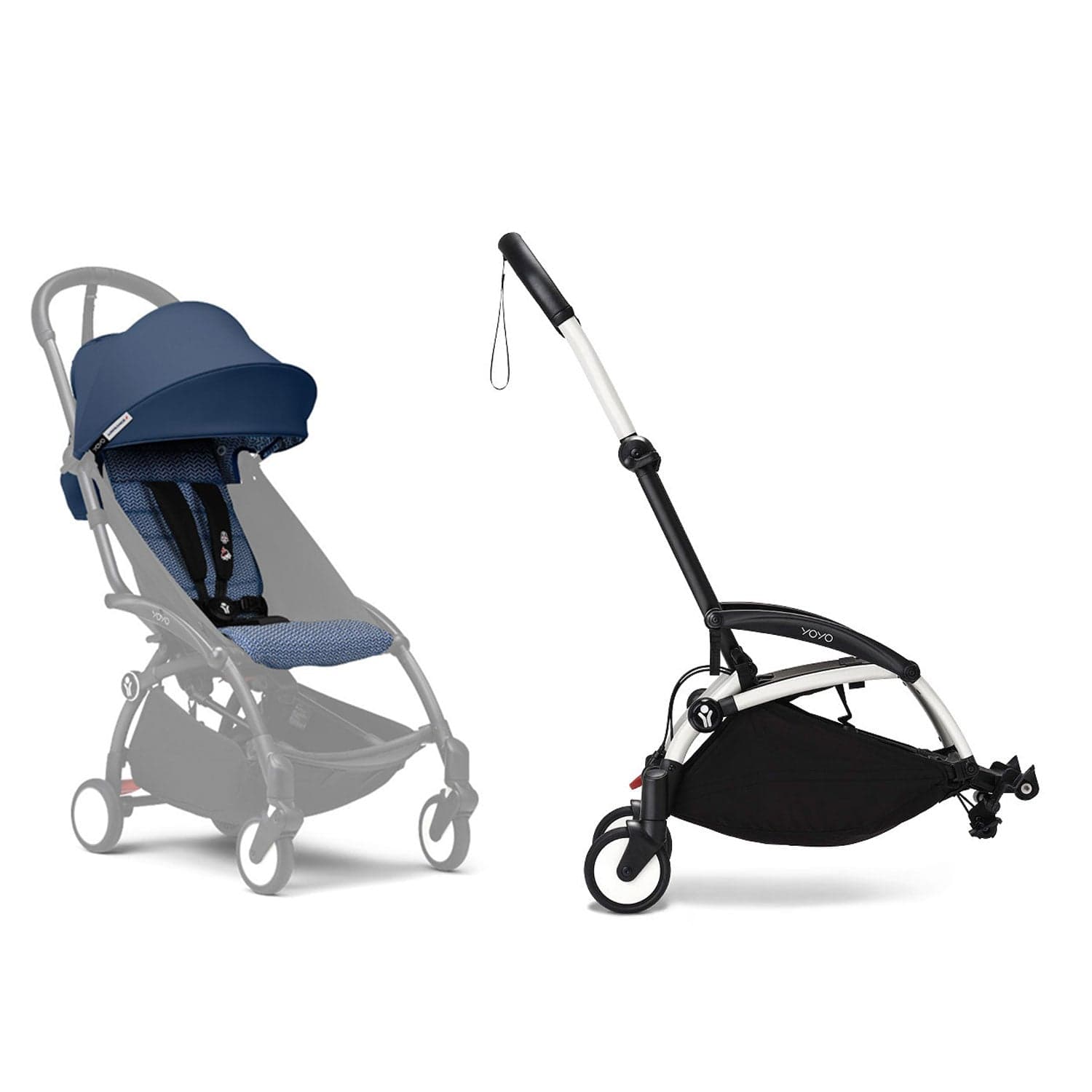 Stokke® YOYO³ Connect & 6M+ Colour Pack Bundle White Frame - Air France Blue Pushchairs & Buggies 16447-CON-AFB 7040356477012