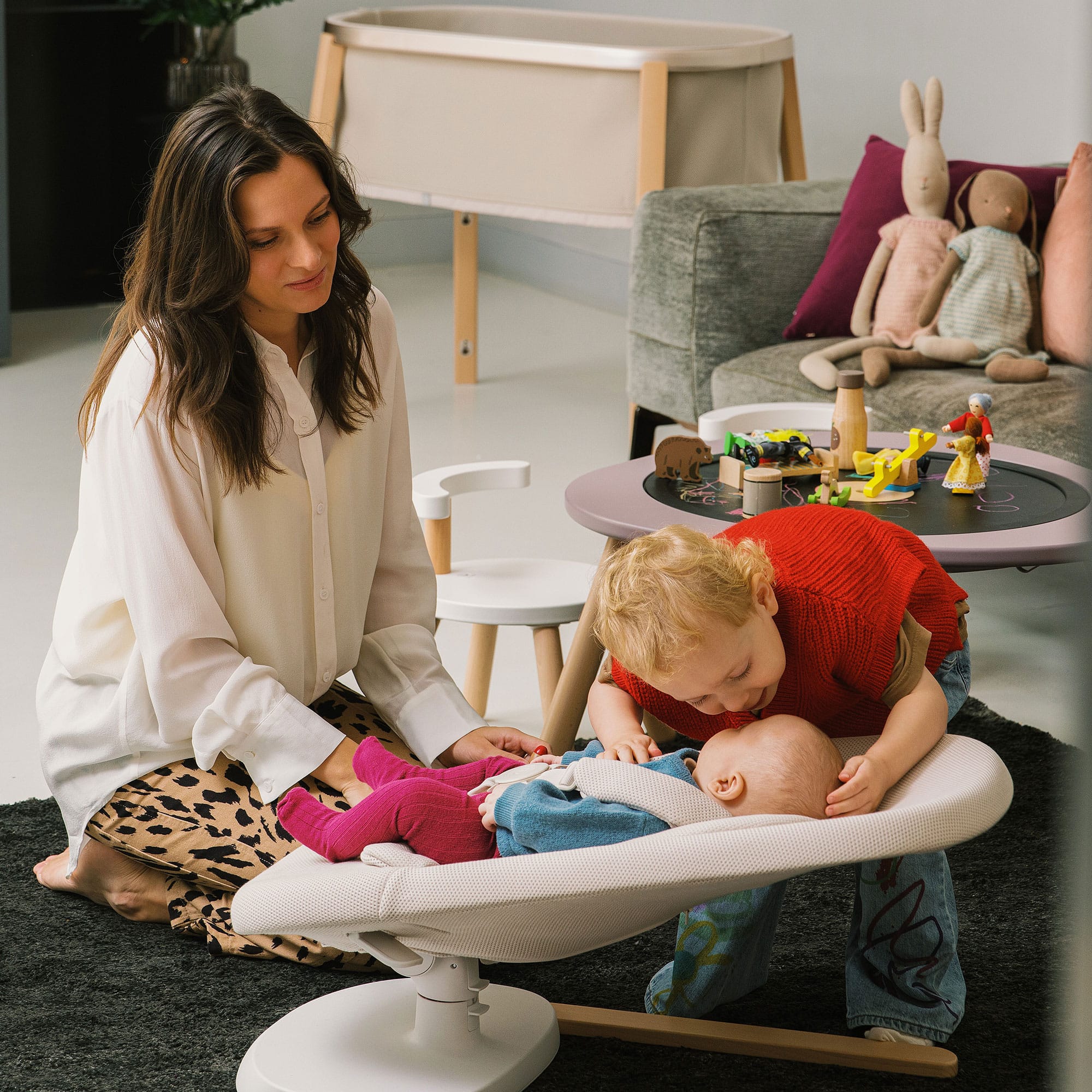 Stokke Yoga Baby Bouncer in Light Sand Rocking Bouncing Cradles