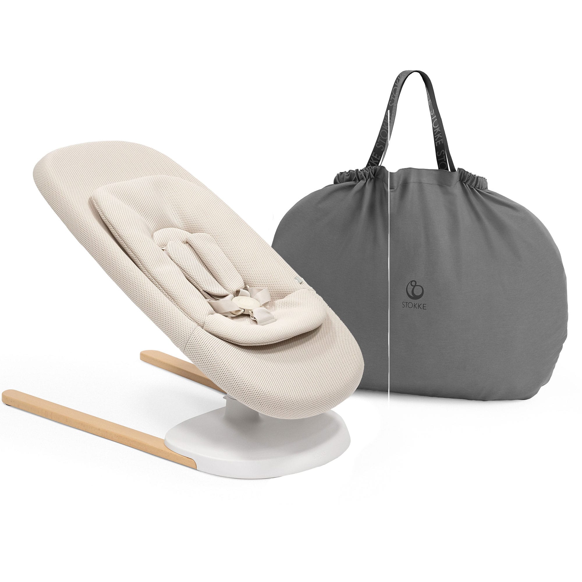 Stokke Yoga Baby Bouncer in Light Sand Rocking Bouncing Cradles 679501-2 7040356795017