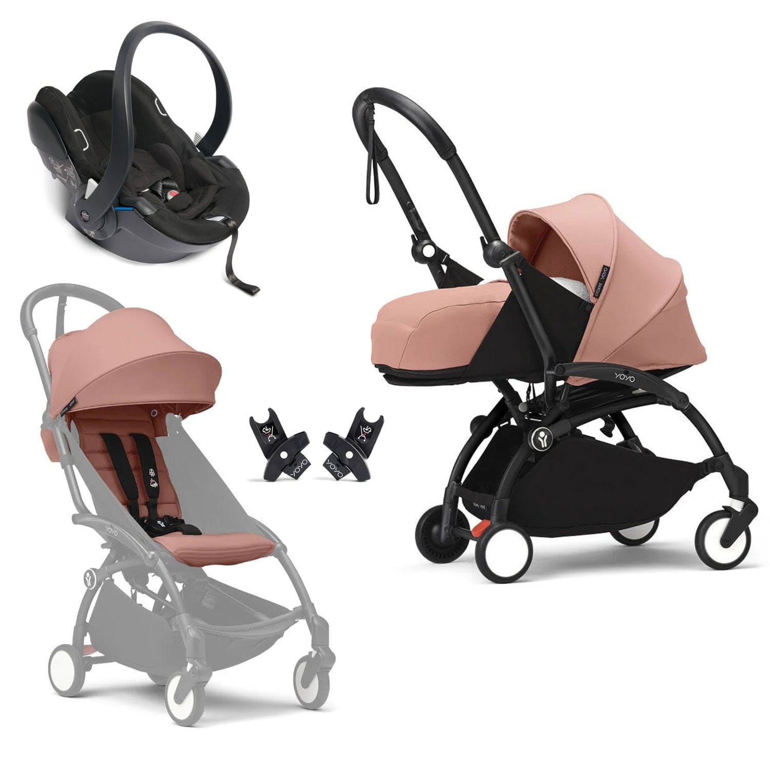 Stokke® YOYO³ Complete Travel System - Black/Ginger Travel Systems 16498-AYN-GIN 7040356474066