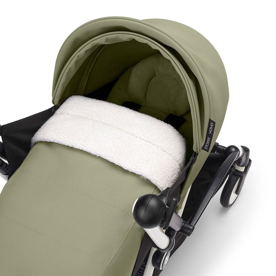Stokke® YOYO³ Complete Travel System - White/Olive Travel Systems 16511-AYN-OLI 7040356474110
