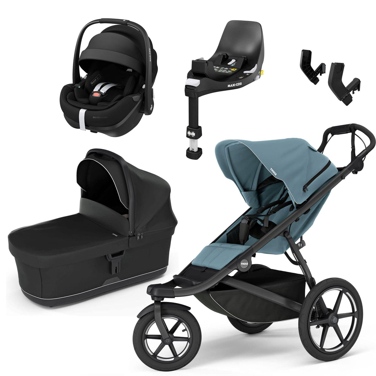 Thule Urban Glide 3 Maxi-Cosi Bundle in Mid-Blue Travel Systems 16587-MID-BLU 197074659941