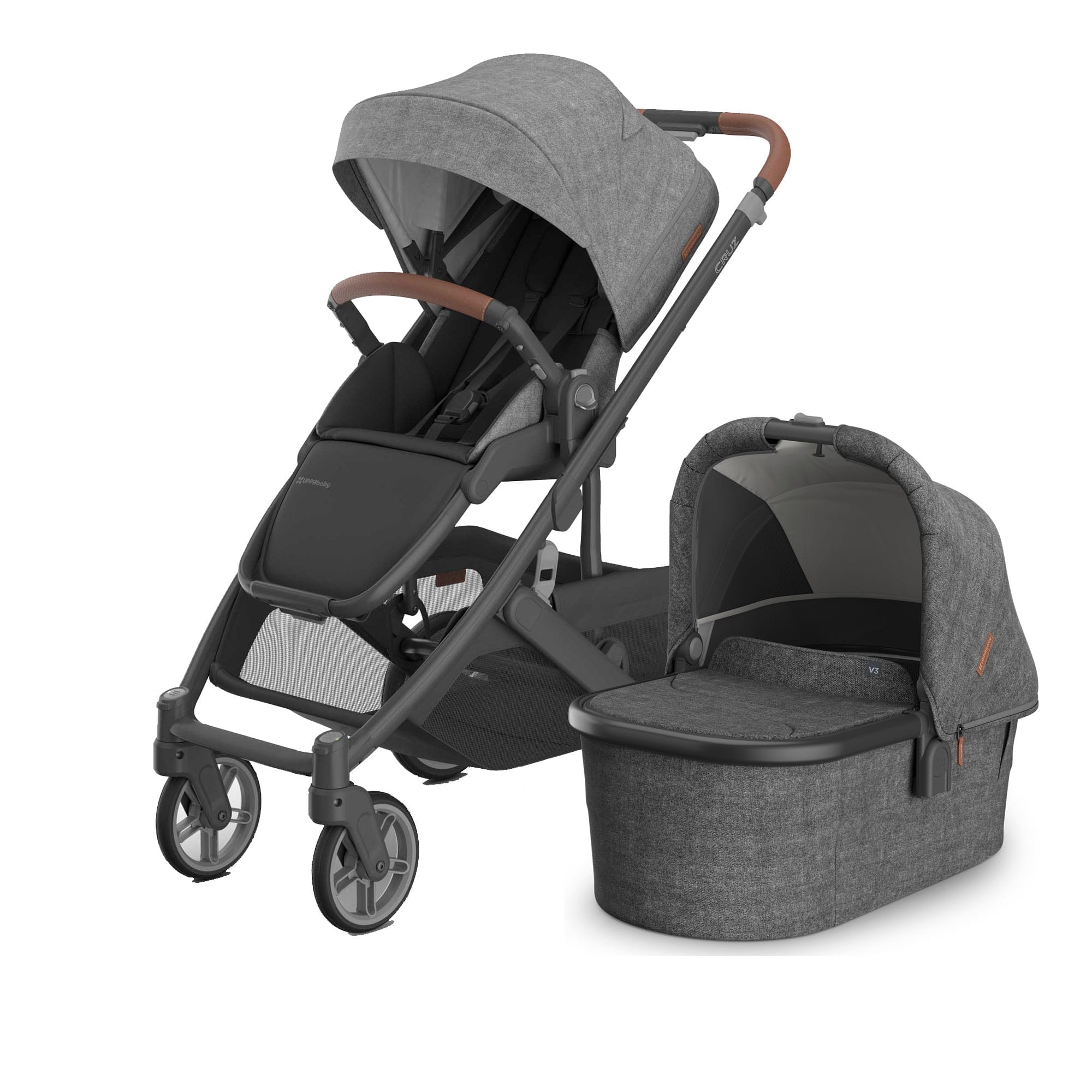 UPPAbaby Cruz V3 Pram in Greyson Baby Prams 20567-CRZ-PRM-GRY 810177711254