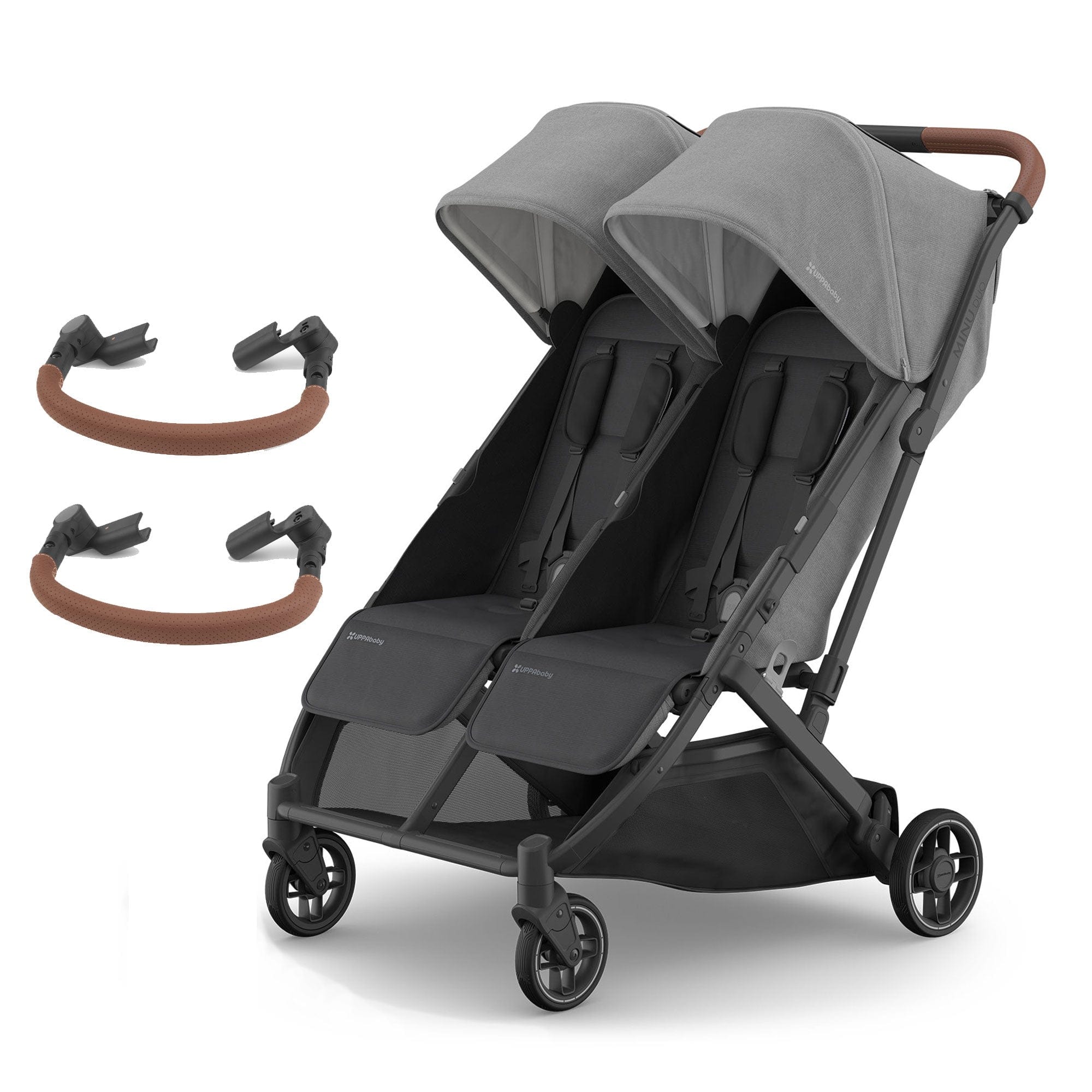 UPPAbaby Minu Duo Stroller & Bumper Bar Bundle in Greyson Double & Twin Prams 18468-MIN-DUO-GRY 0810142399142
