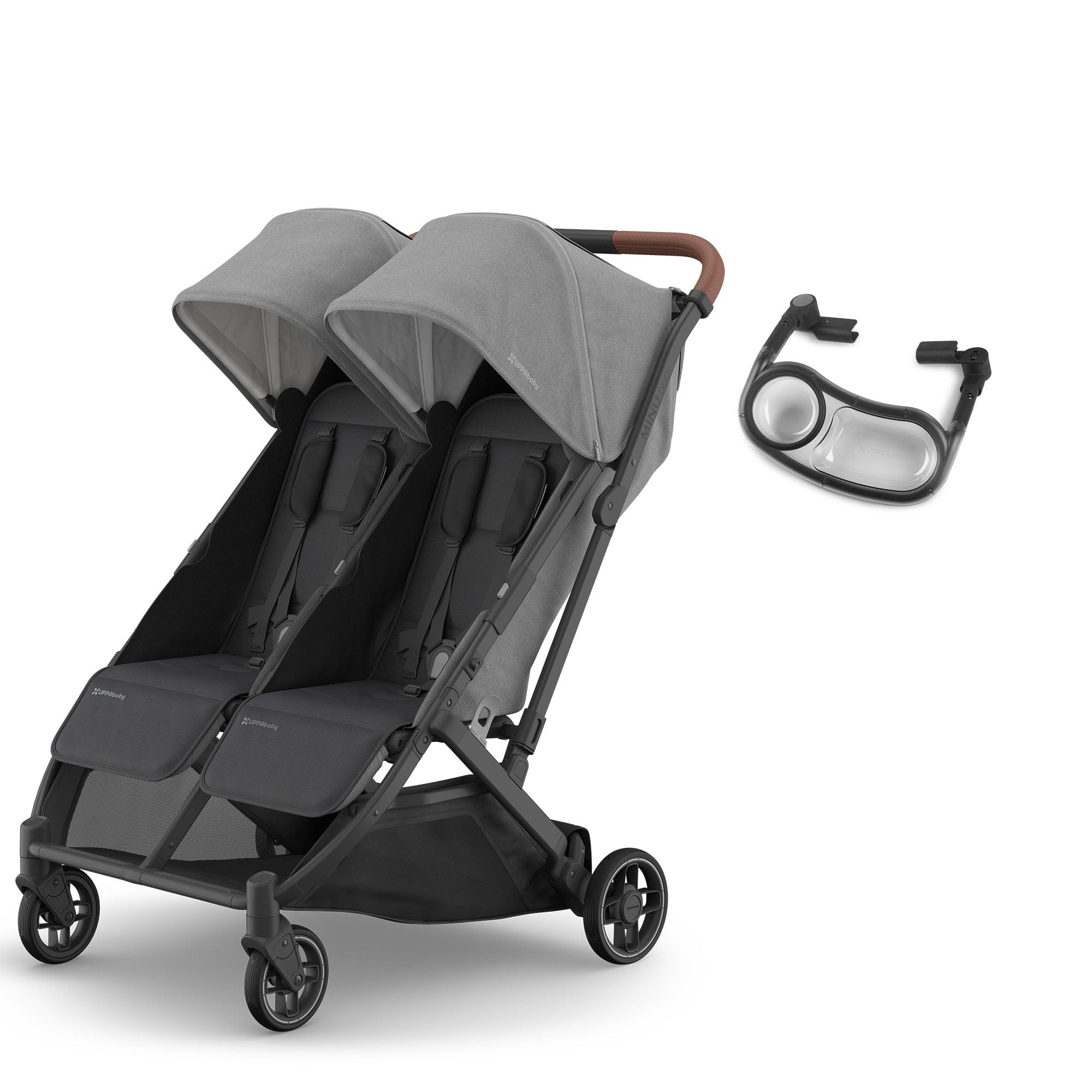 UPPAbaby Minu Duo Stroller in Greyson Double & Twin Prams 18483-MIN-DUO-SNK-GRY 0810142399142