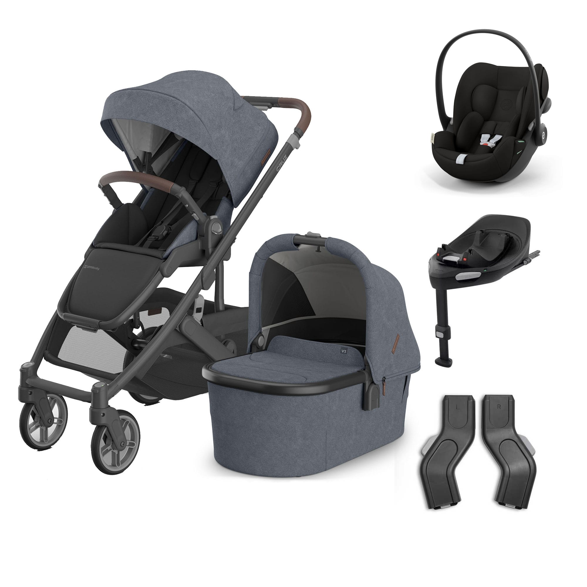 UPPAbaby Cruz V3 Complete Cybex Travel System in Julian Travel Systems 20610-CMP-TVS-JUL-2 810177712503