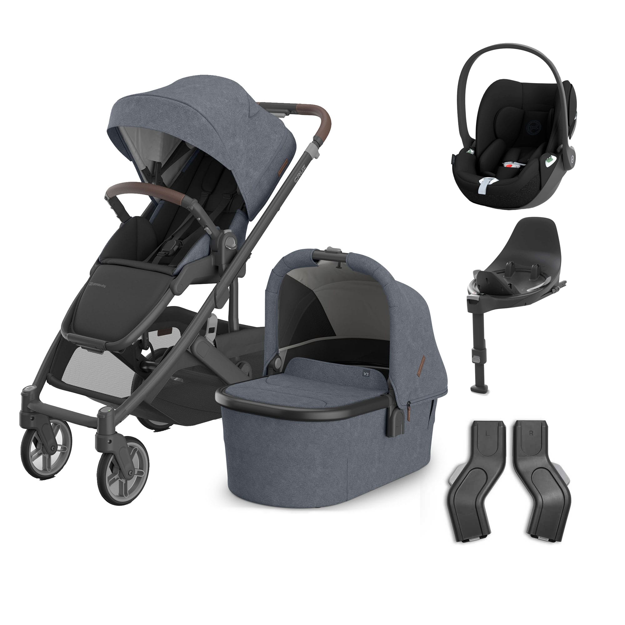 UPPAbaby Cruz V3 Complete Cybex Travel System in Julian Travel Systems 20610-CMP-TVS-JUL-3 810177712503