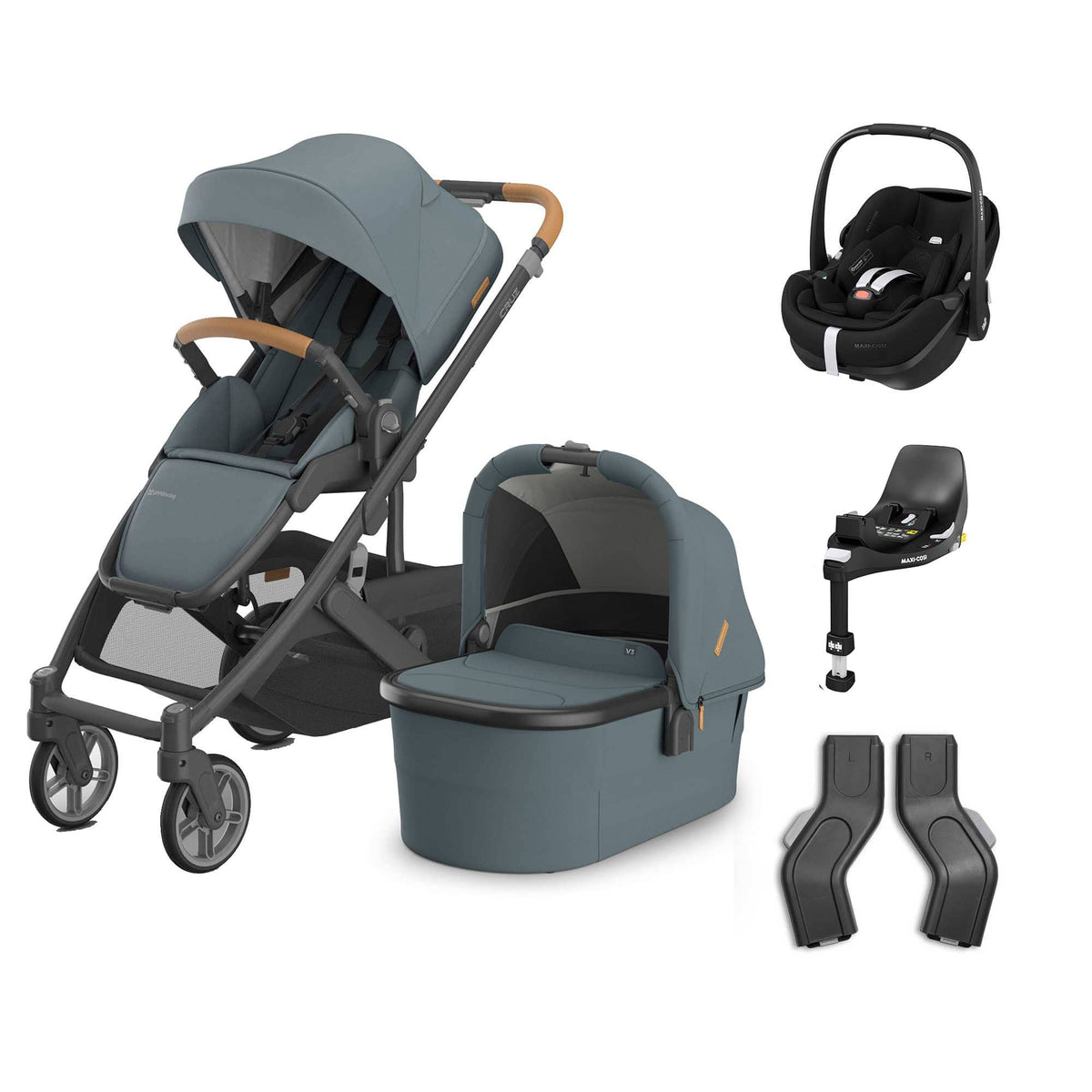 UPPAbaby Cruz V3 Complete Maxi-Cosi Travel System in Dillan Travel Systems 20574-CMP-TVS-DIL-6 810177711285