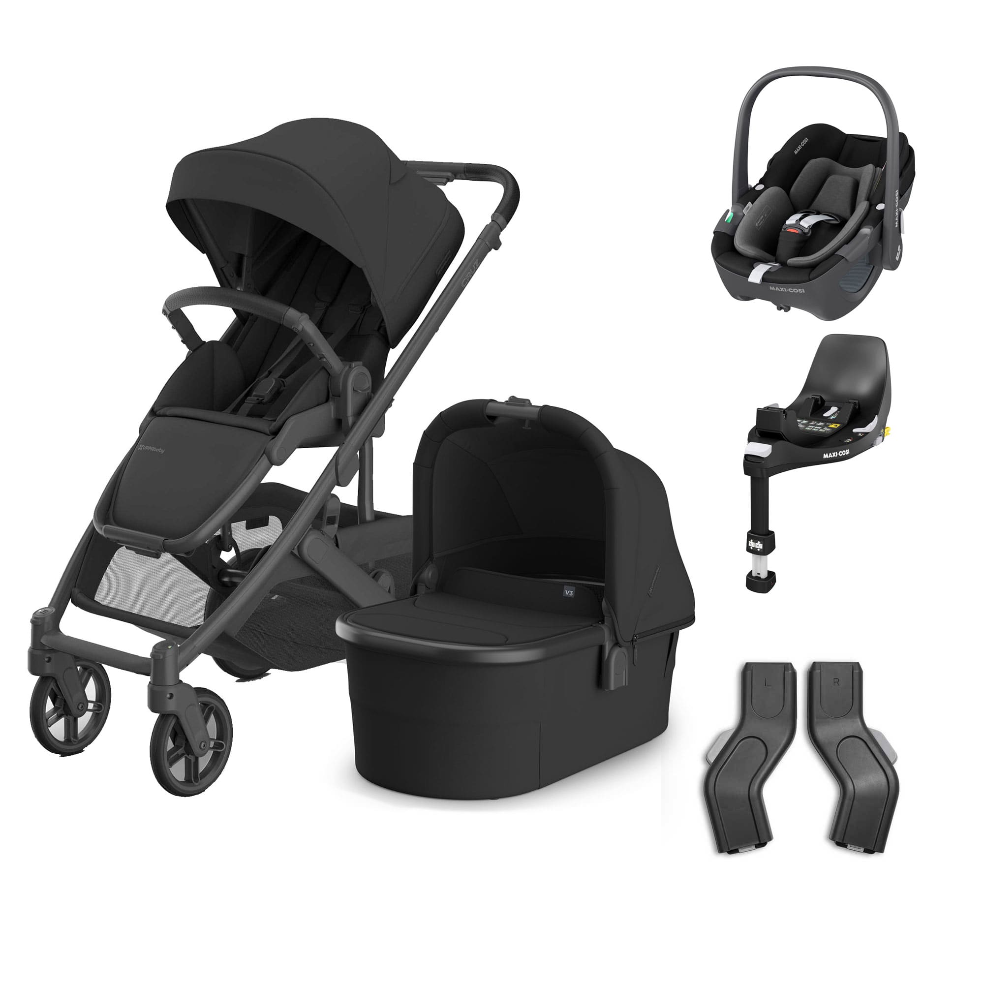 UPPAbaby Cruz V3 Complete Maxi-Cosi Travel System in Jake Travel Systems 20586-CMP-TVS-JKE-5 810177711247