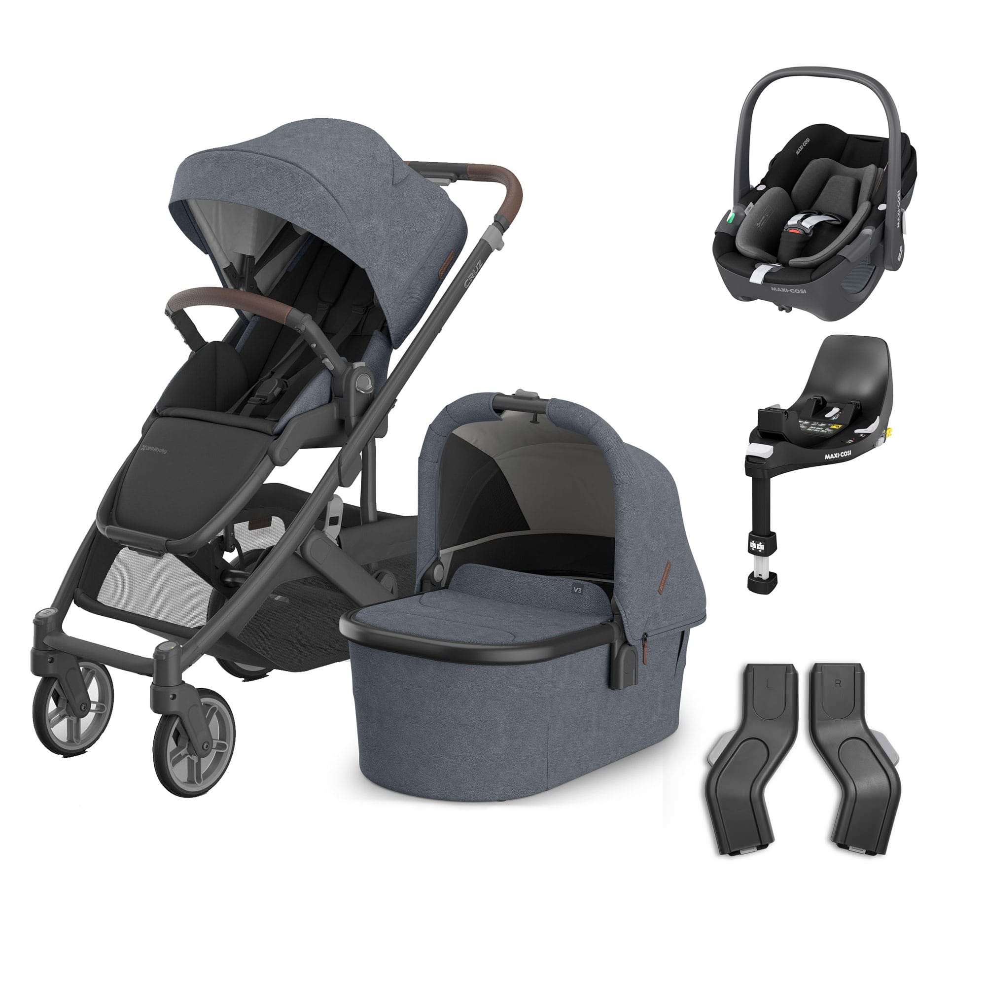 UPPAbaby Cruz V3 Complete Maxi-Cosi Travel System in Julian Travel Systems 20610-CMP-TVS-JUL-5 810177712503