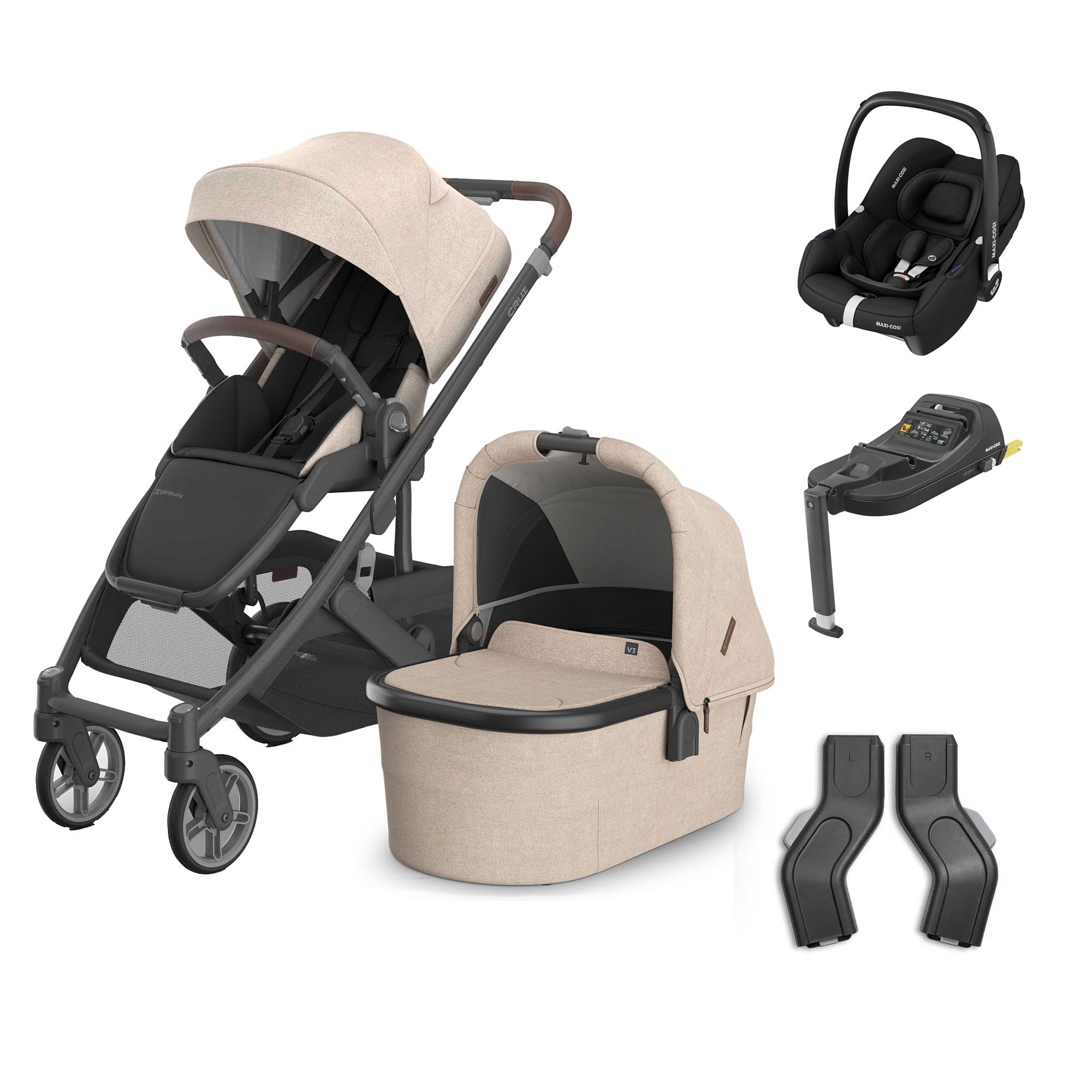 UPPAbaby Cruz V3 Complete Maxi-Cosi Travel System in Liam Travel Systems 20592-CMP-TVS-LIA-4 810177711261