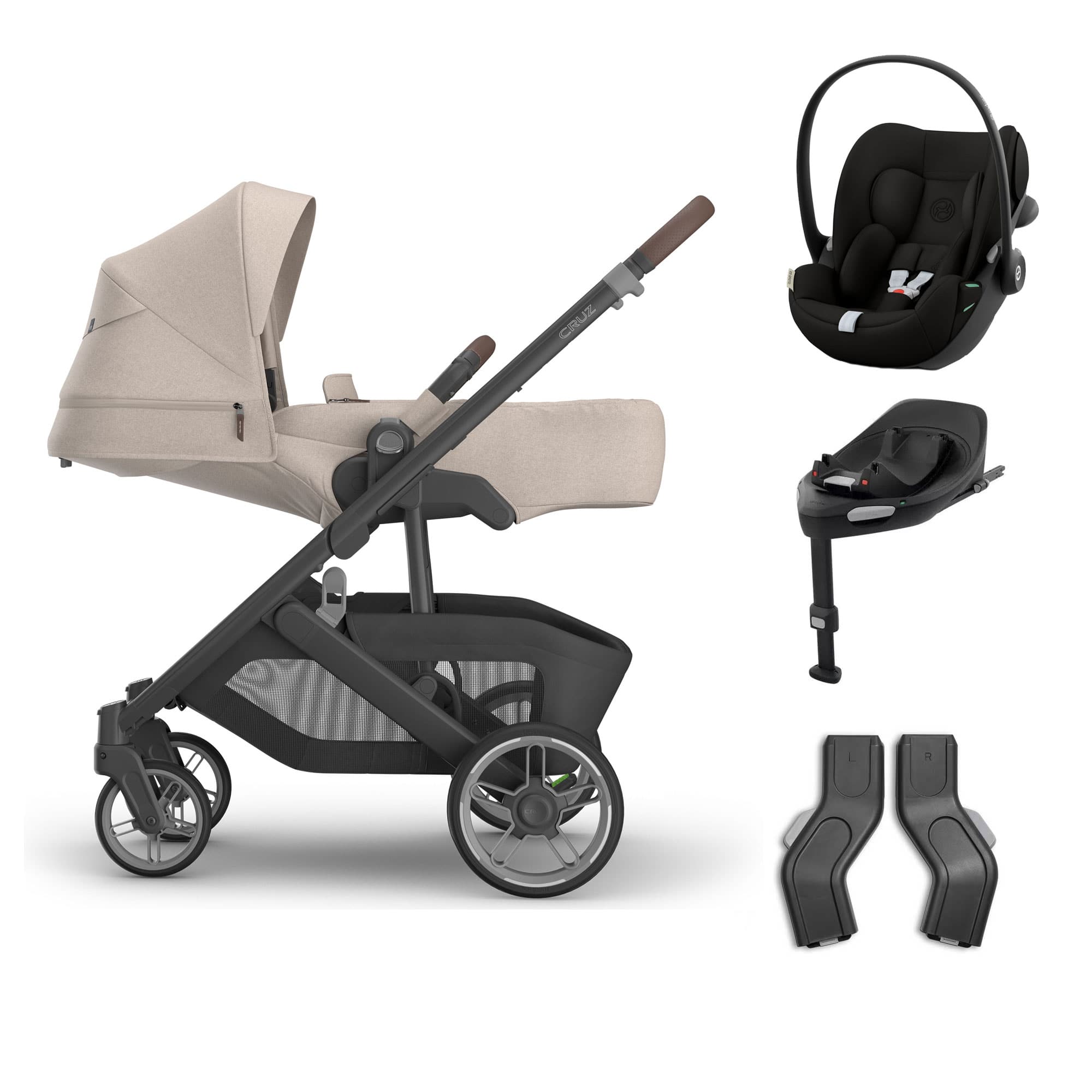 UPPAbaby Cruz V3 Cybex Bundle + Infant Cover in Ada Travel Systems