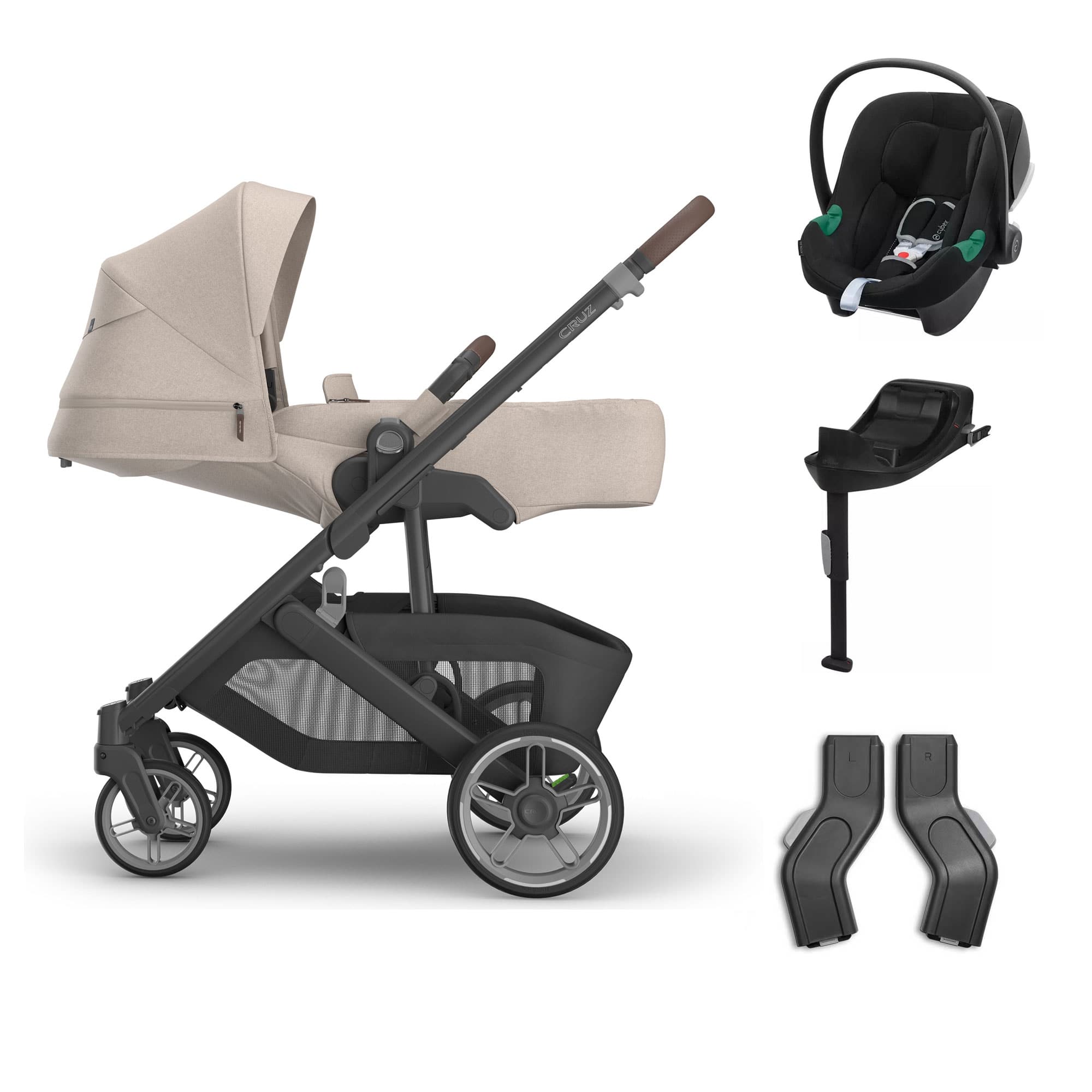 UPPAbaby Cruz V3 Cybex Bundle + Infant Cover in Ada Travel Systems