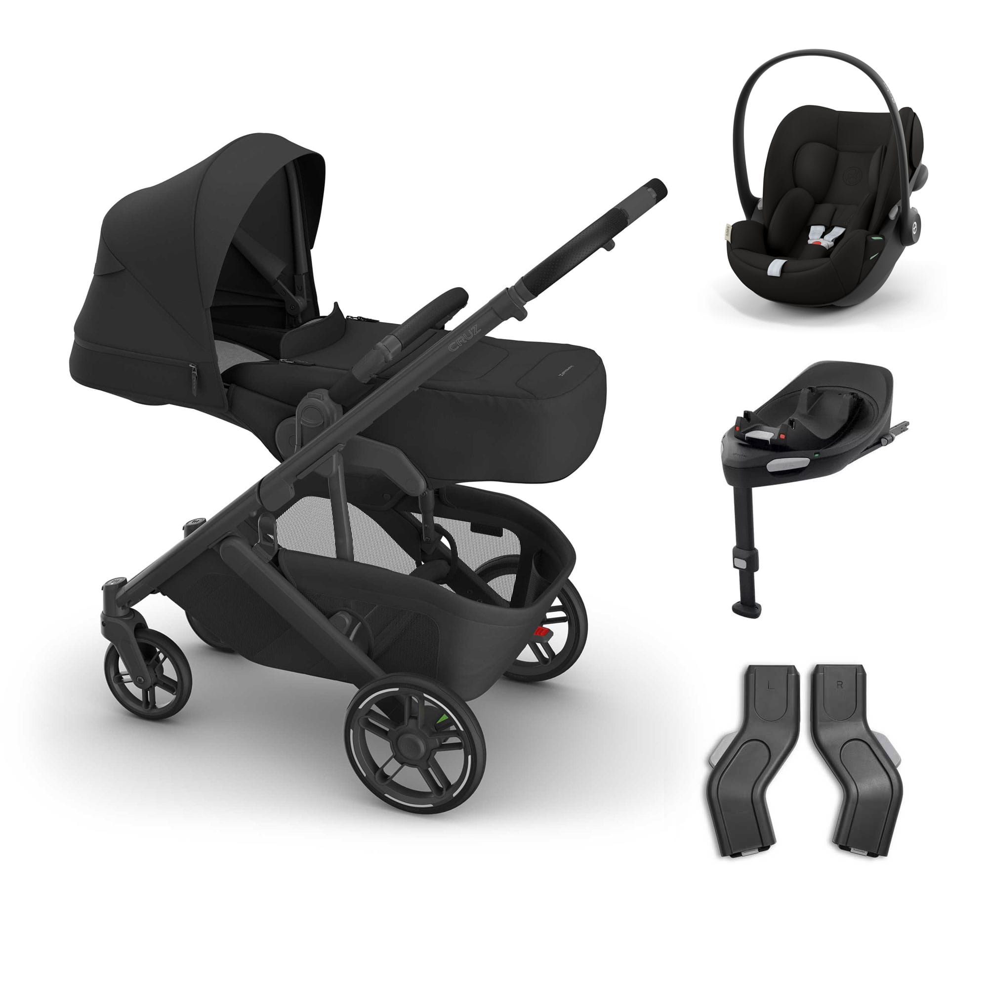 UPPAbaby Cruz V3 Cybex Bundle + Infant Cover in Jake Travel Systems 20795-CRZ-INF-JKE-5 0810177711247