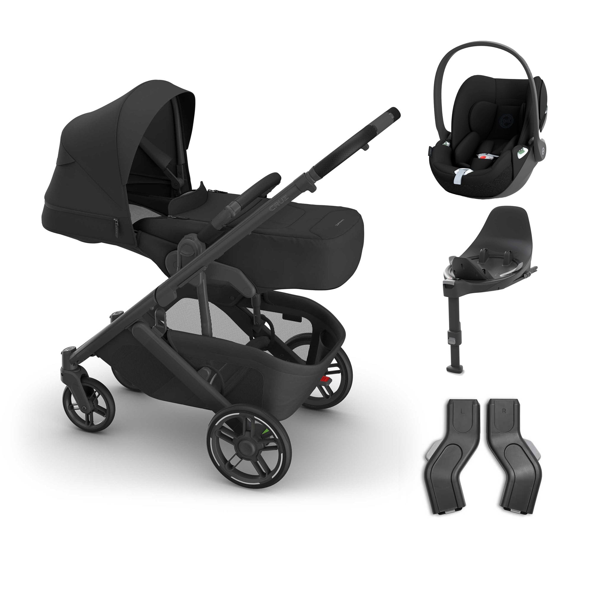 UPPAbaby Cruz V3 Cybex Bundle + Infant Cover in Jake Travel Systems 20795-CRZ-INF-JKE-6 0810177711247