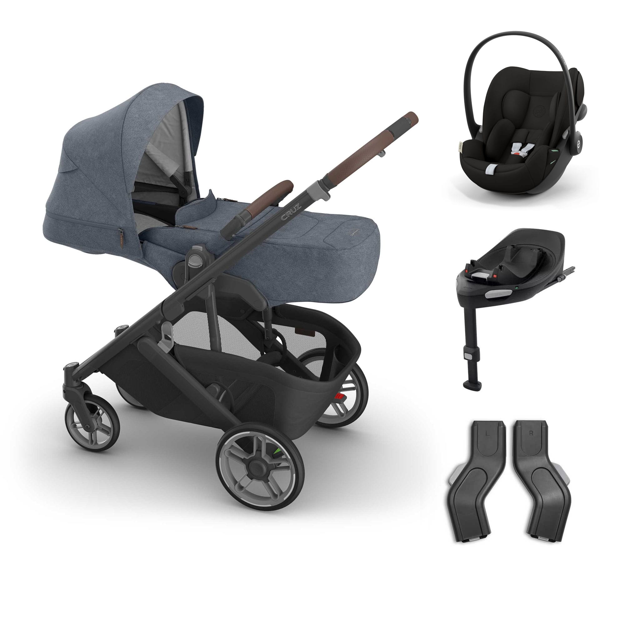 UPPAbaby Cruz V3 Cybex Bundle + Infant Cover in Julian Travel Systems 20801-CRZ-INF-JUL-5 0810177712503