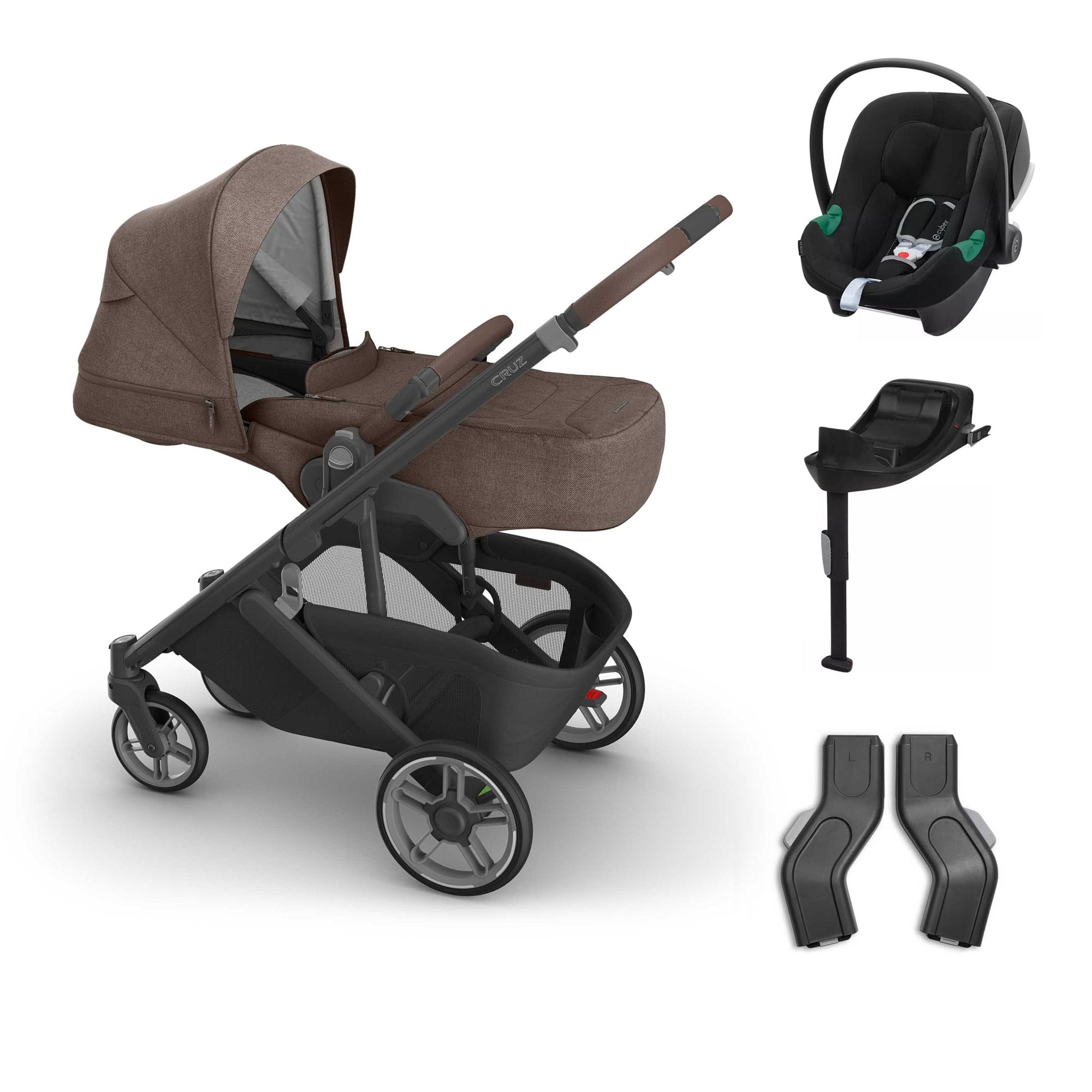 UPPAbaby Cruz V3 Cybex Bundle + Infant Cover in Owen Travel Systems 20812-CRZ-INF-OWN-4 0810177712510