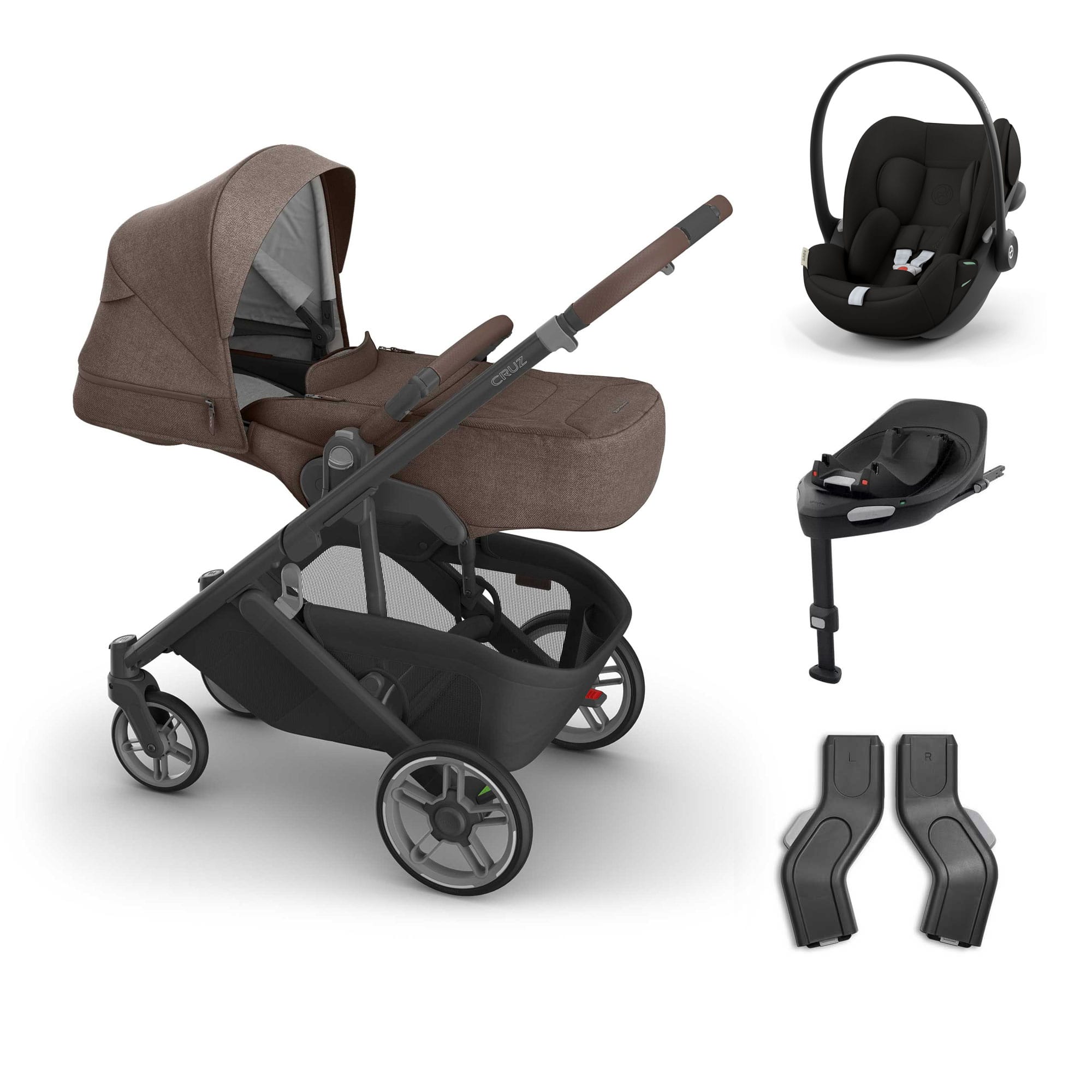 UPPAbaby Cruz V3 Cybex Bundle + Infant Cover in Owen Travel Systems 20812-CRZ-INF-OWN-5 0810177712510