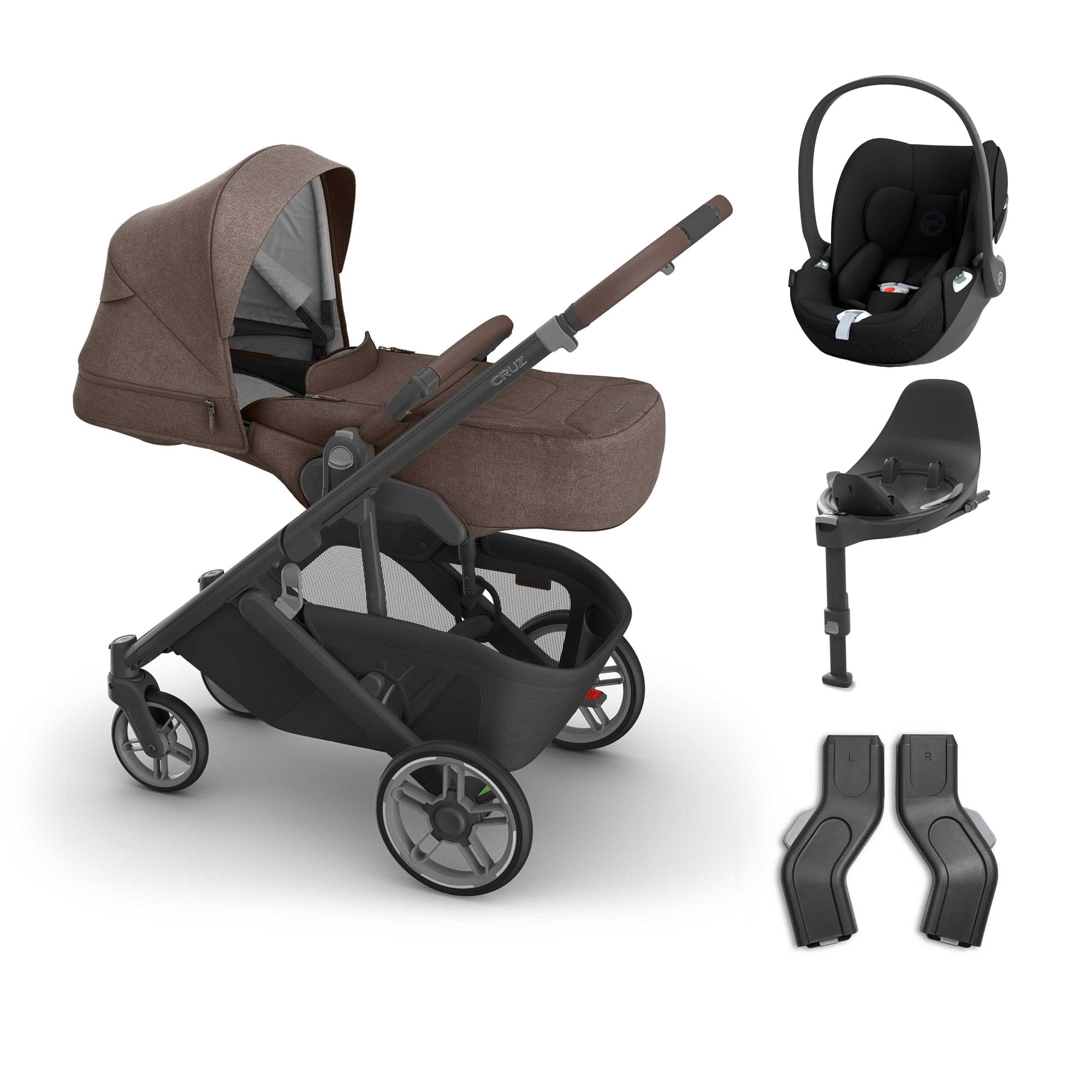 UPPAbaby Cruz V3 Cybex Bundle + Infant Cover in Owen Travel Systems 20812-CRZ-INF-OWN-6 0810177712510