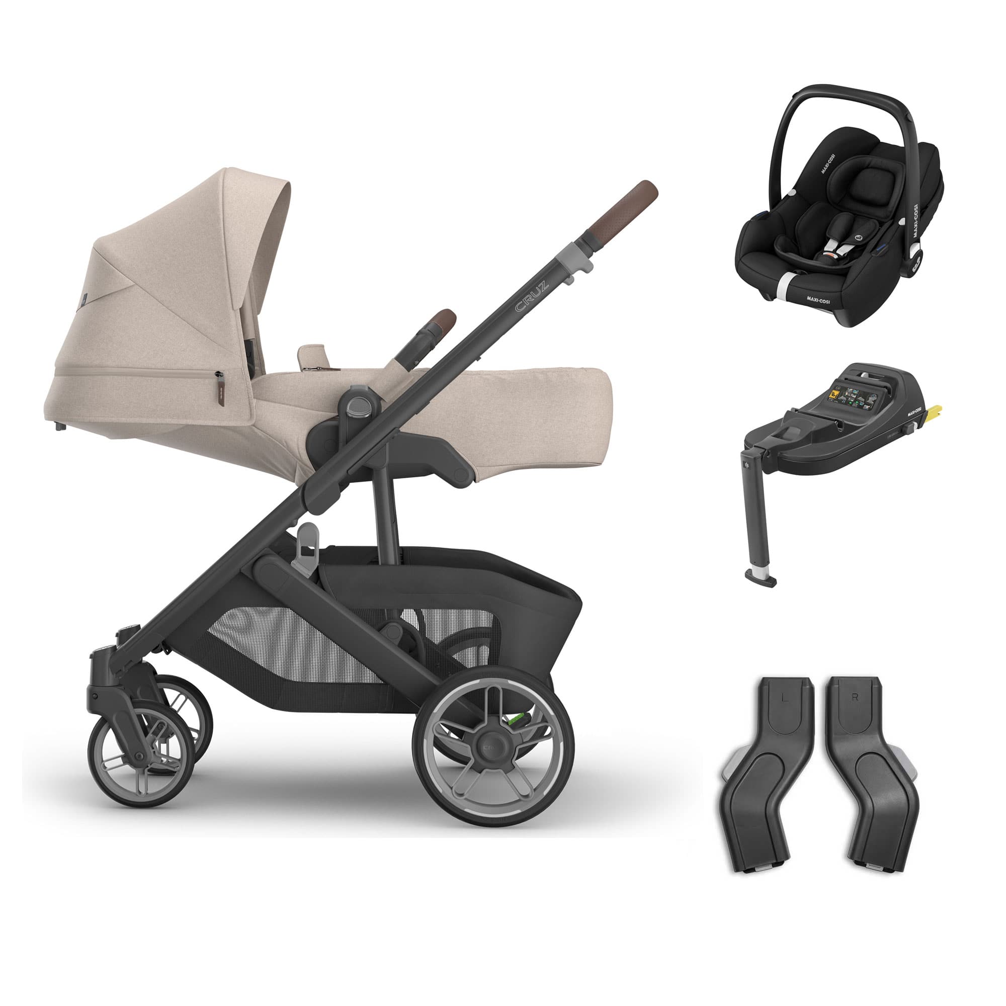 UPPAbaby Cruz V3 Maxi-Cosi Bundle + Infant Cover in Ada Travel Systems