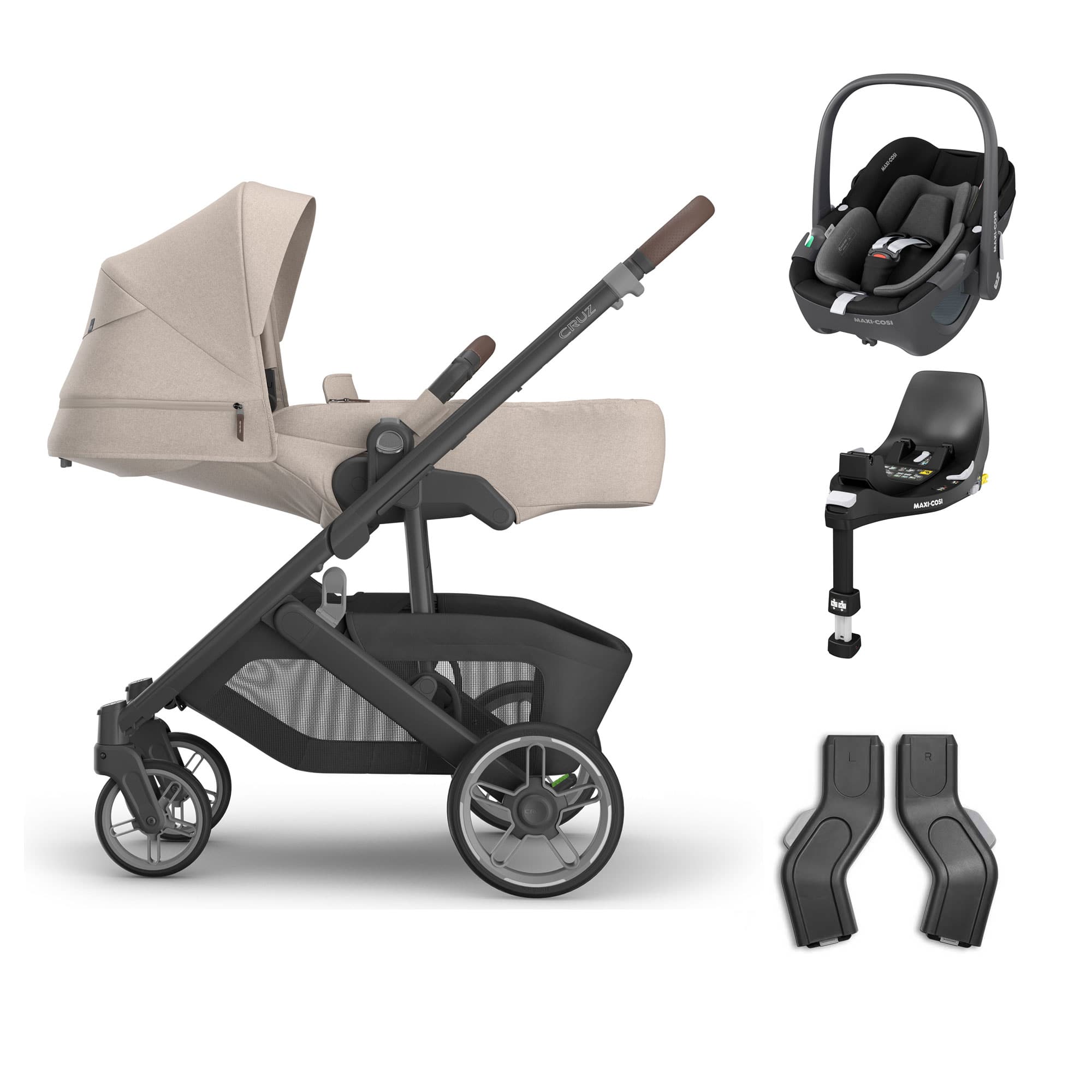 UPPAbaby Cruz V3 Maxi-Cosi Bundle + Infant Cover in Ada Travel Systems